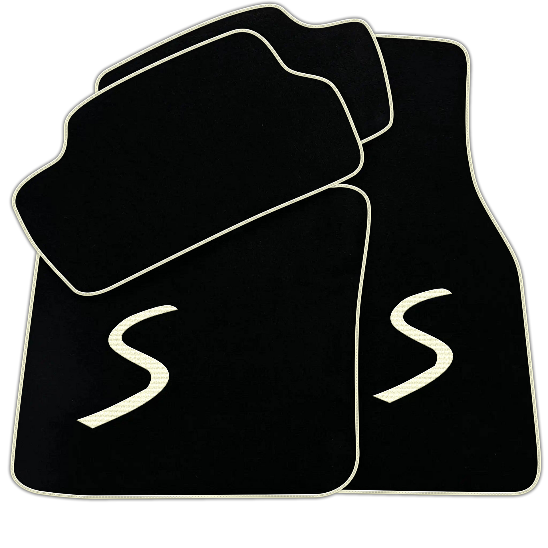 Black Floor Mats for Mini Cooper / One F55 5-Doors (2015-2023)