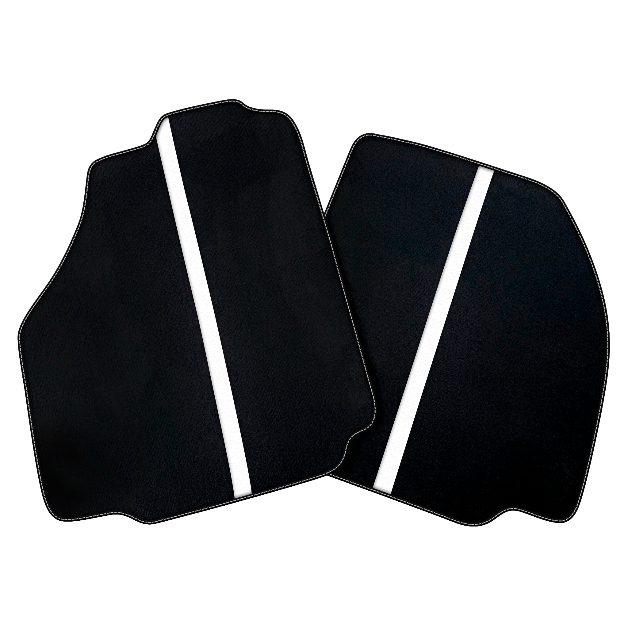 Black Car Floor Mats with Leather Line for Ferrari 488 Spider (2016-2022) | Various Colors