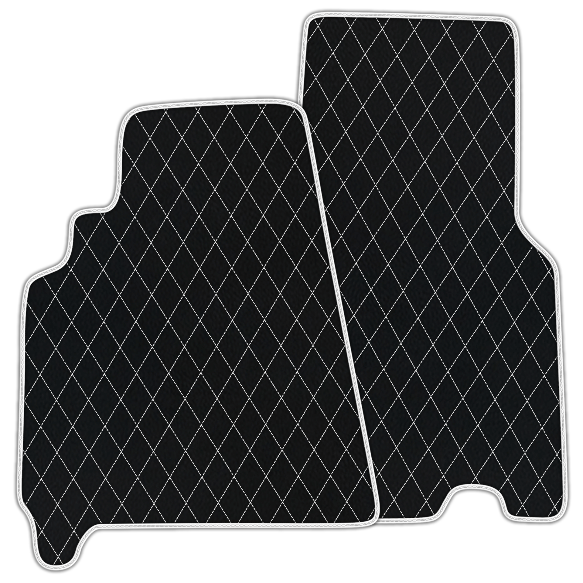 Customizable Leather Floor Mats with Double Diamond Pattern for Ferrari 550 Maranello (1996-2002) - AutoWin