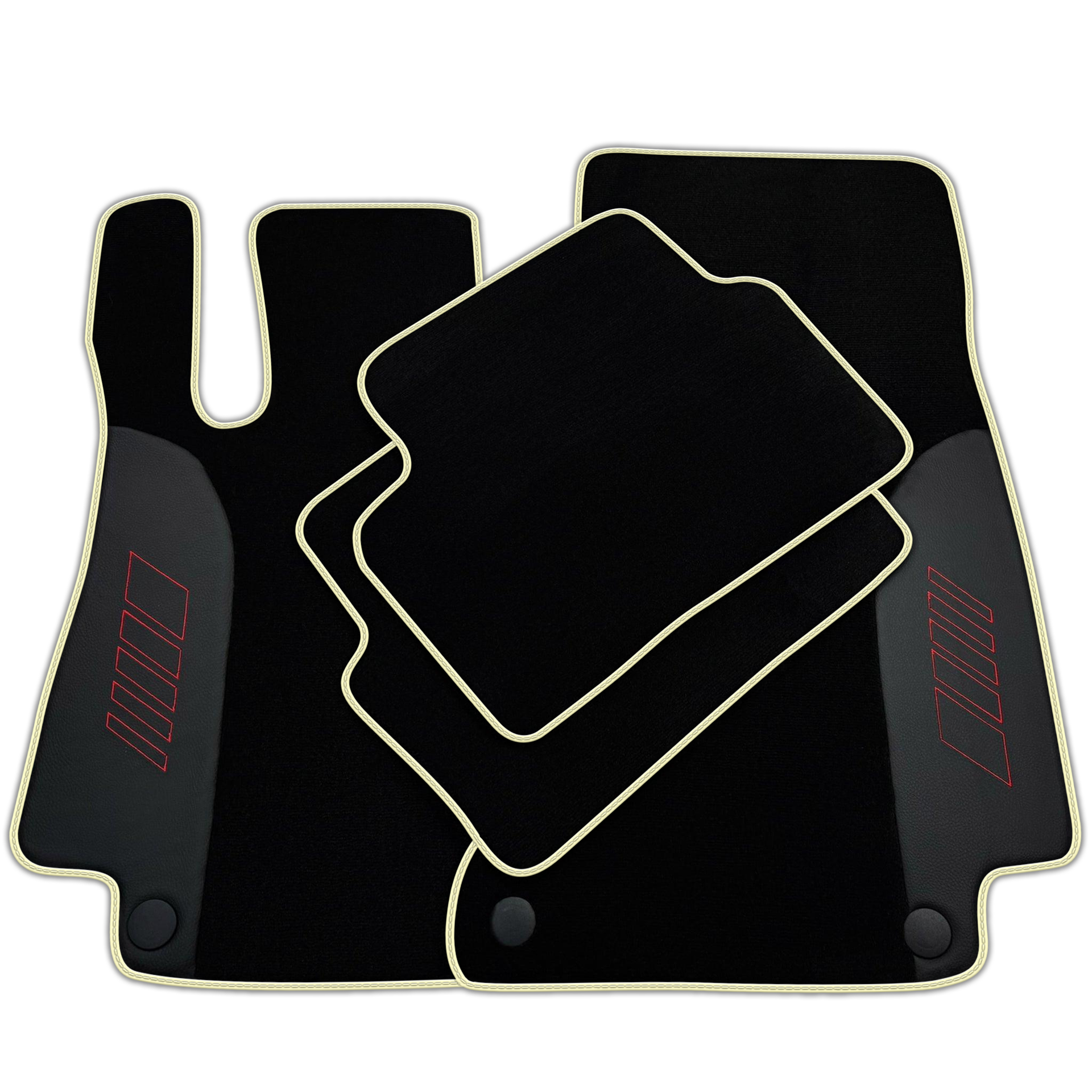 Black Floor Mats For Mercedes Benz C-Class C205 Coupe (2015-2018) | AutoWin Edition