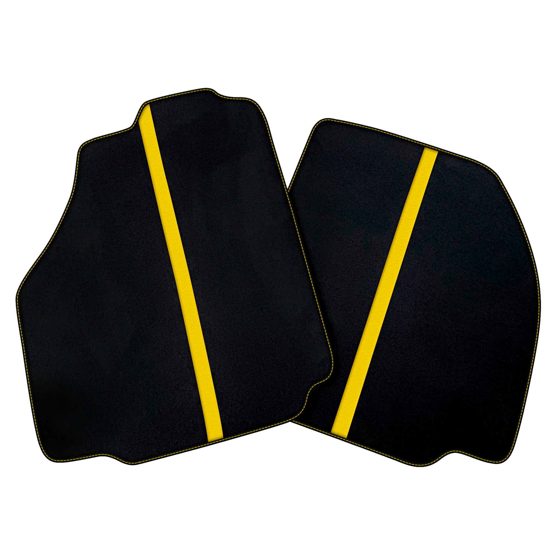 Black Car Floor Mats with Leather Line for Ferrari 488 Spider (2016-2022) | Various Colors