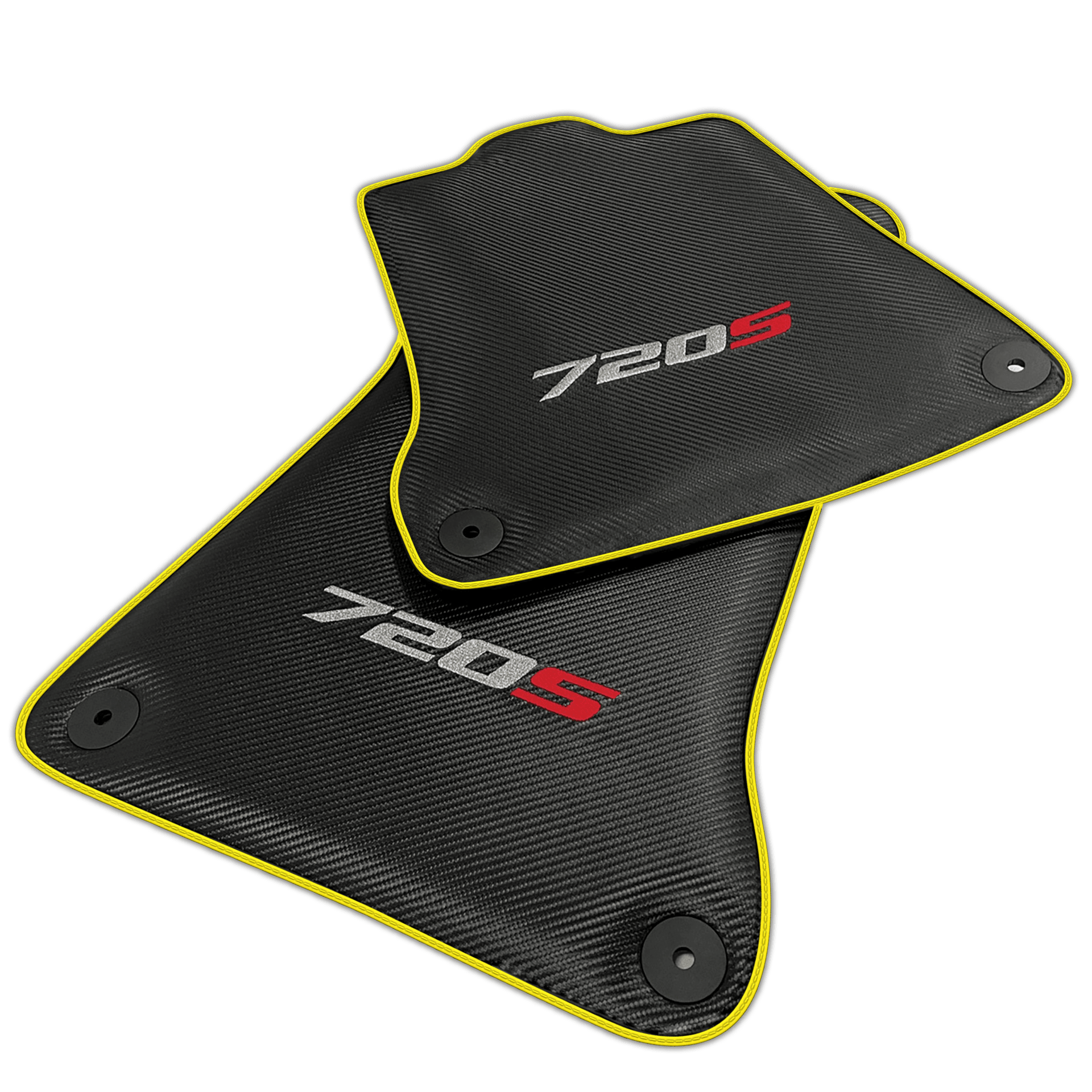 Carbon Fiber Black Floor Mats for McLaren 720S | Various Trim Colors