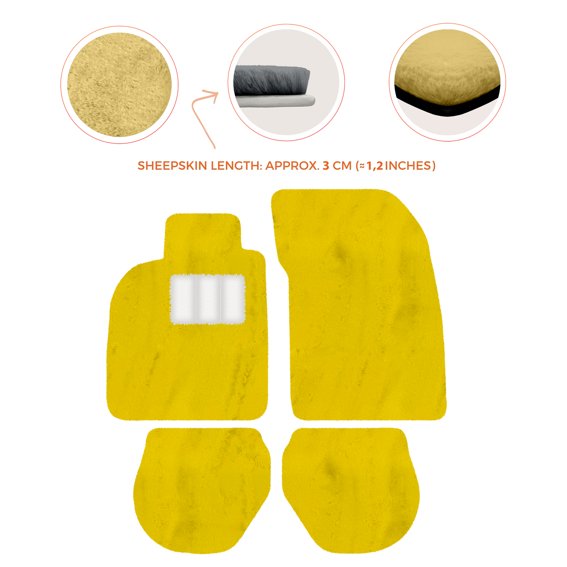 Customizable Leather Floor Mats with Triangle Pattern for Porsche 911 - 993 (1994-1998) - AutoWin