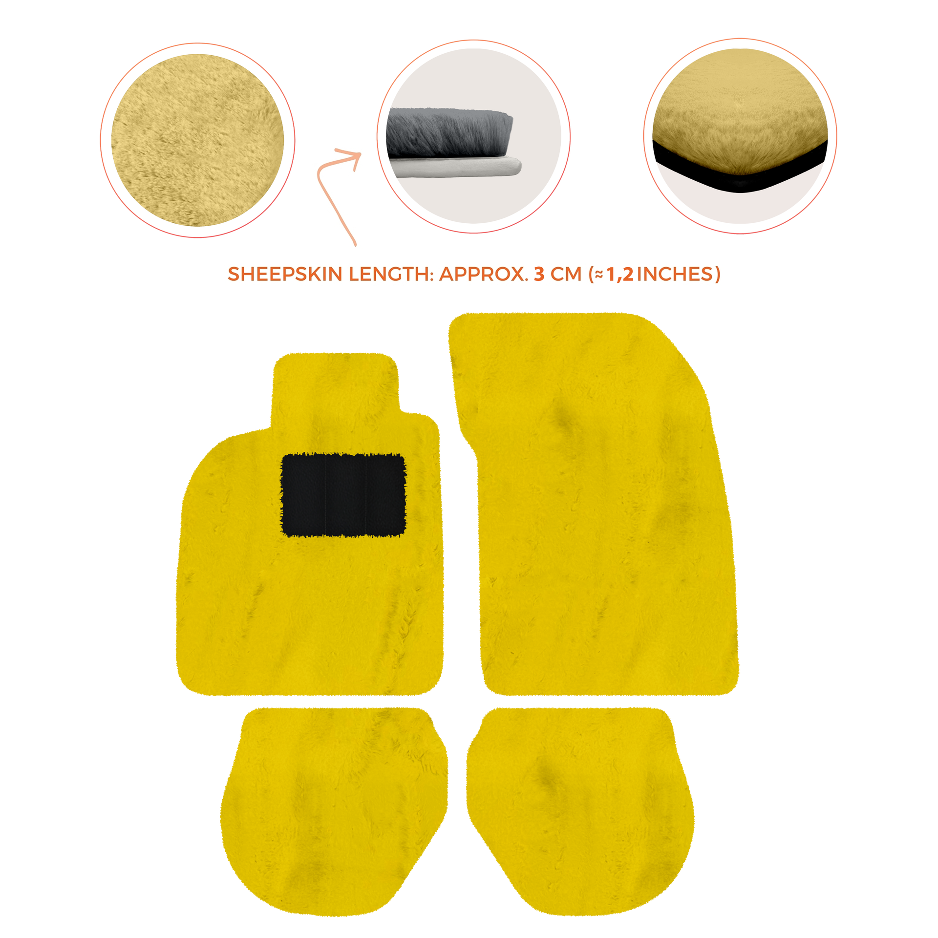 Customizable Leather Floor Mats with Triangle Pattern for Porsche 911 - 993 (1994-1998) - AutoWin