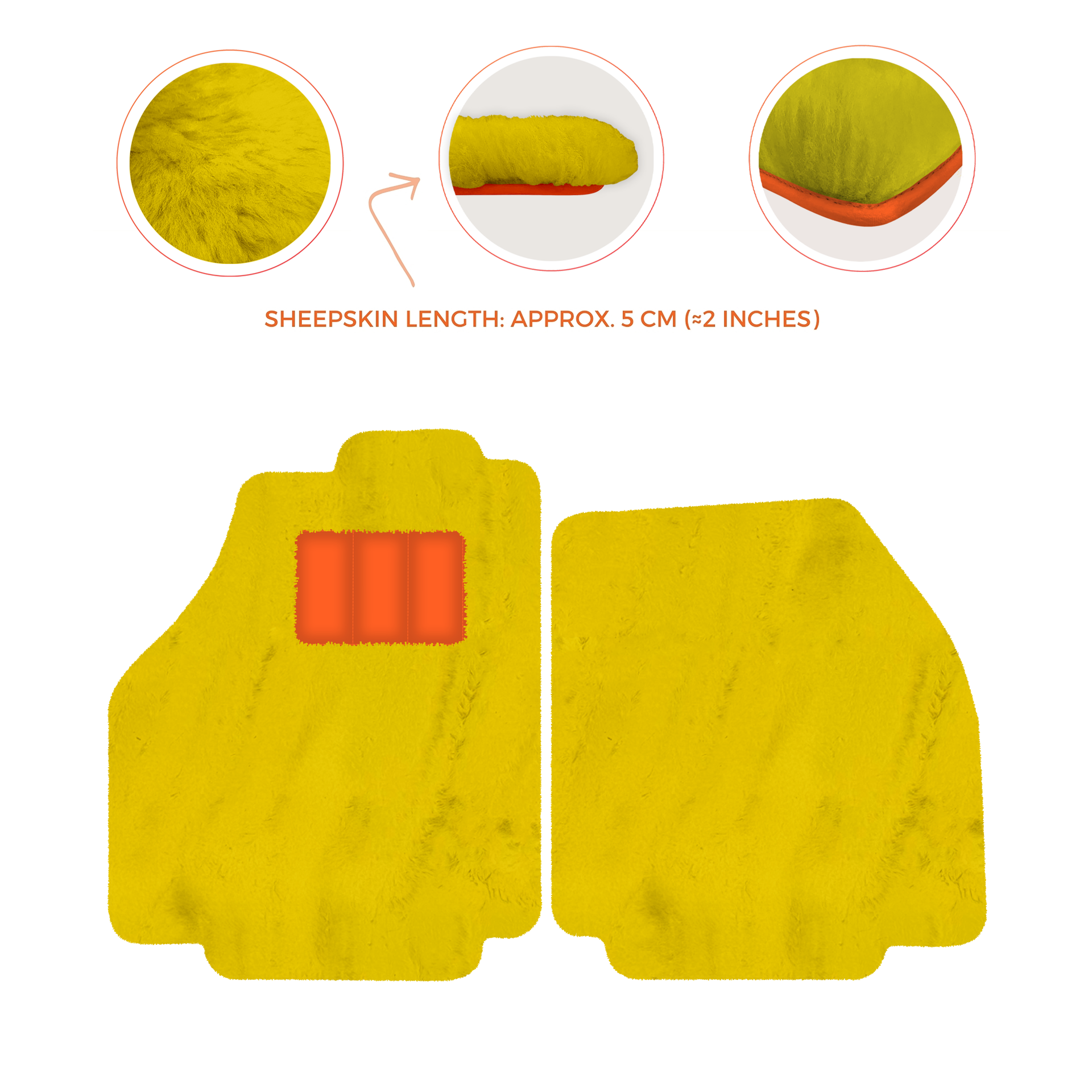 Premium Sheepskin Floor Mats for Ferrari 488 Spider (2016-2022)