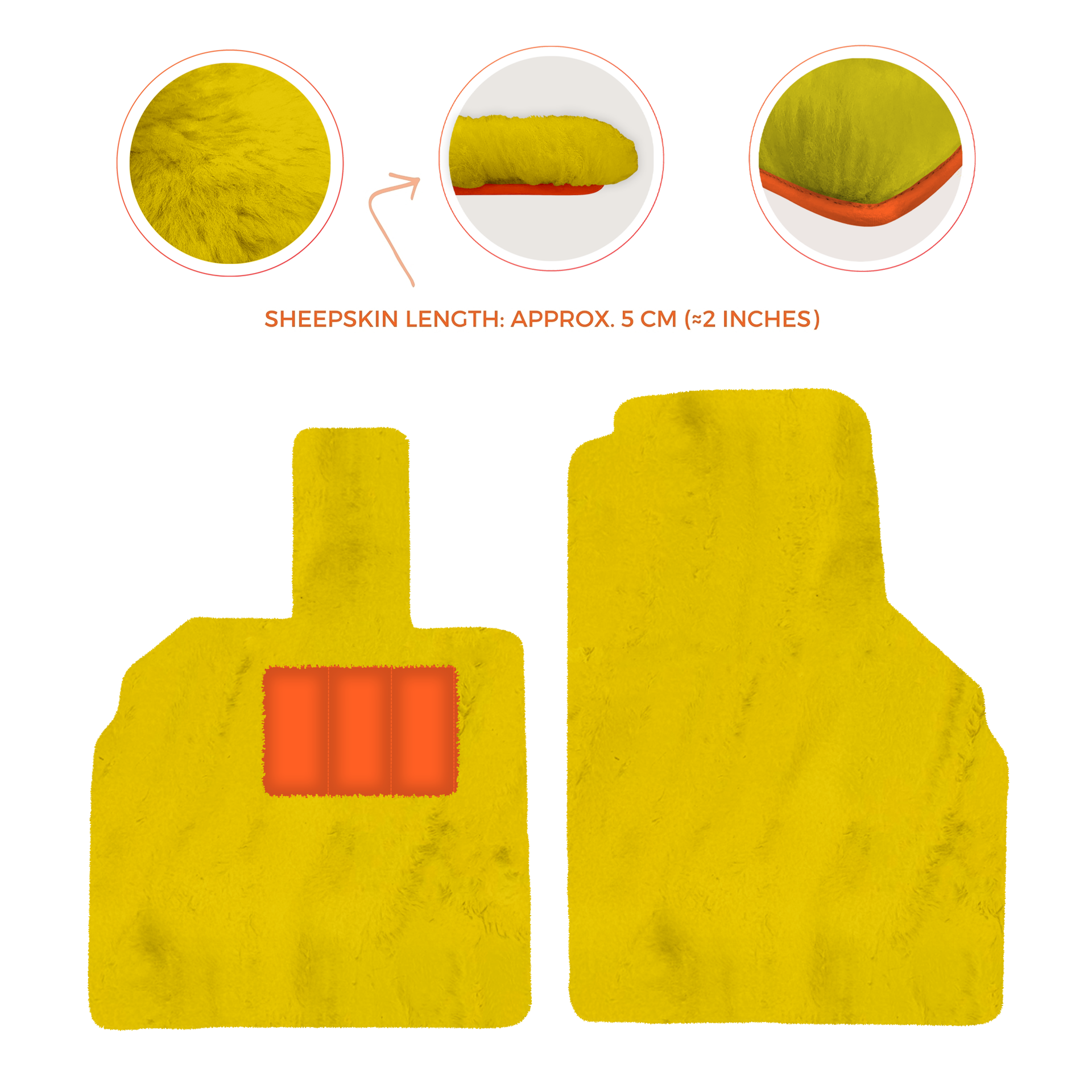 Premium Sheepskin Floor Mats for Lamborghini Aventador (2012-2022)