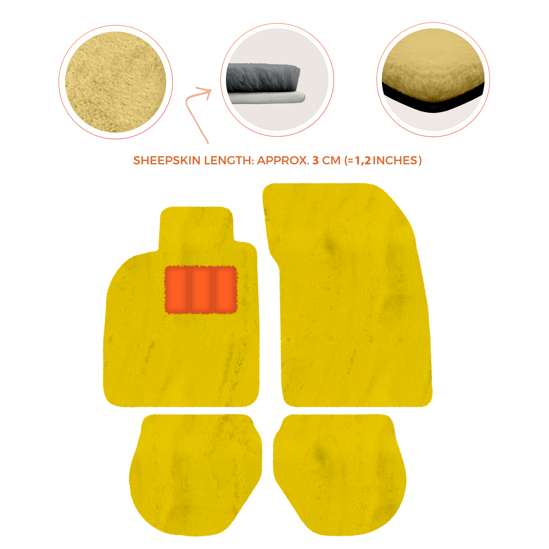 Customizable Leather Floor Mats with Triangle Pattern for Porsche 911 - 993 (1994-1998) - AutoWin