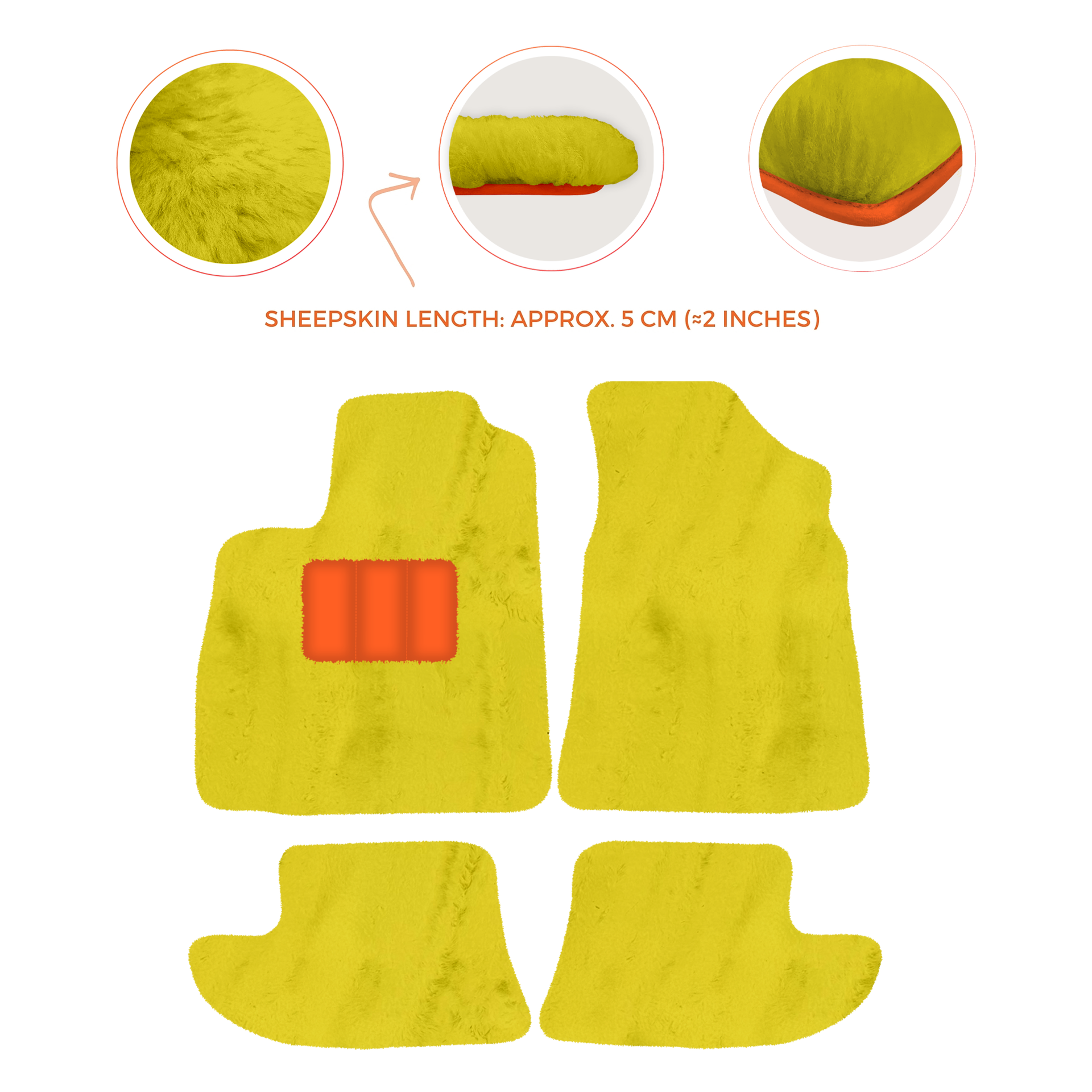 Luxury Sheepskin Floor Mats for Bentley Continental GT (2011-2018)