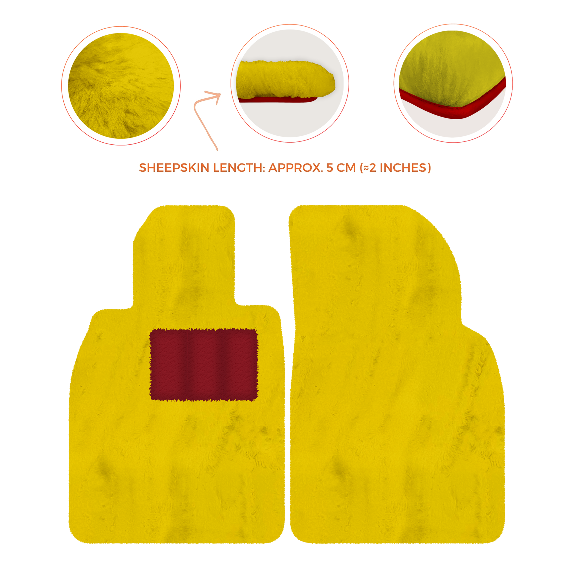 Premium Sheepskin Floor Mats for Porsche Cayenne (2018-2023)