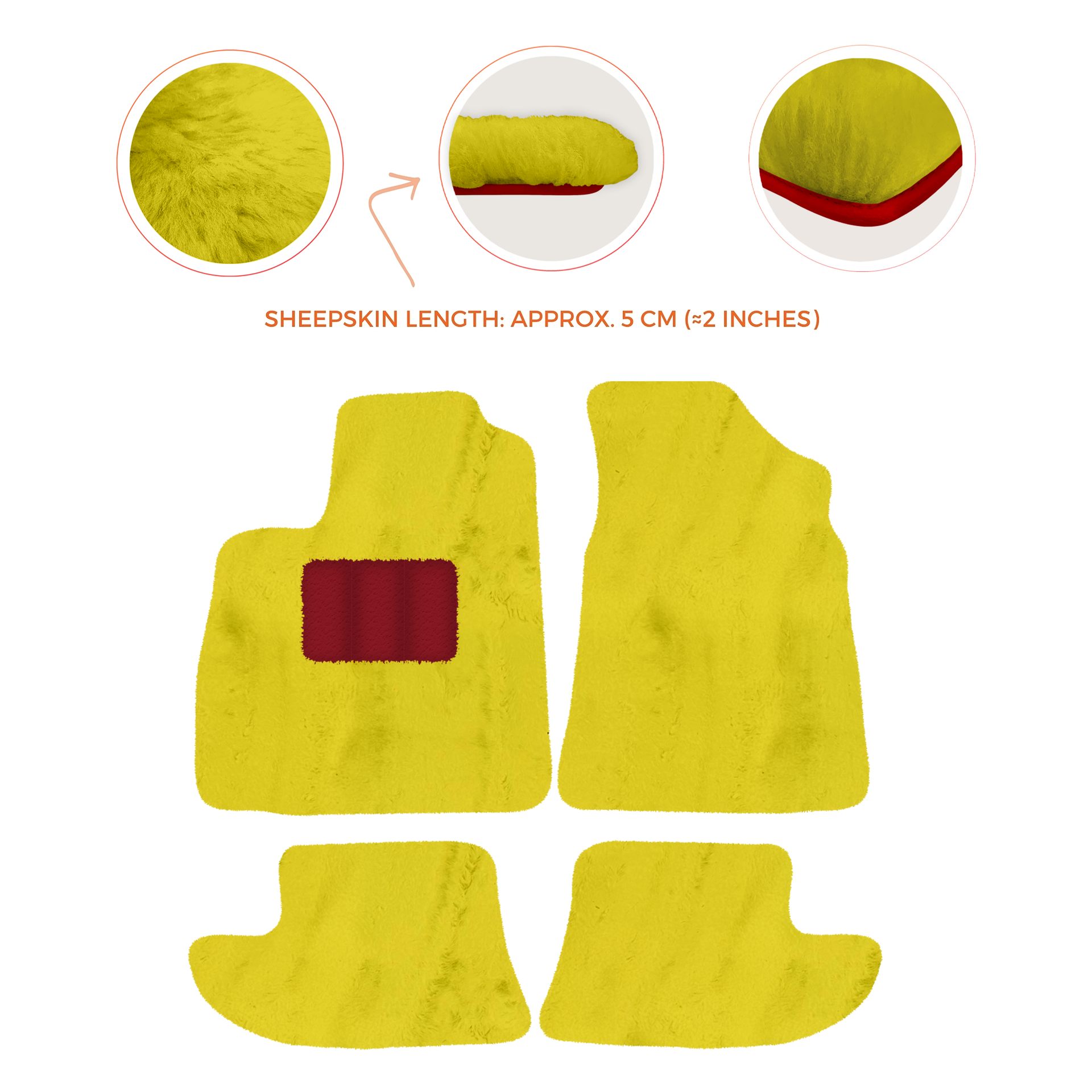 Premium Sheepskin Floor Mats for Bentley Continental GTC (2011-2018)