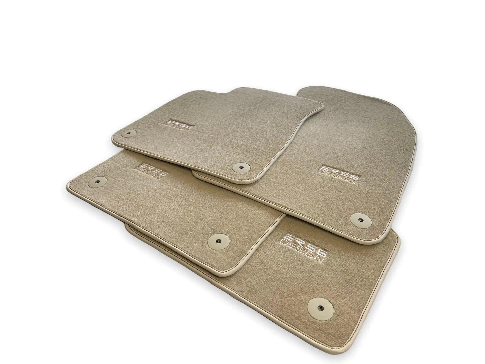 Beige Floor Mats for Audi A4 - B8 Allroad Quattro (2008-2015) | ER56 Design - AutoWin