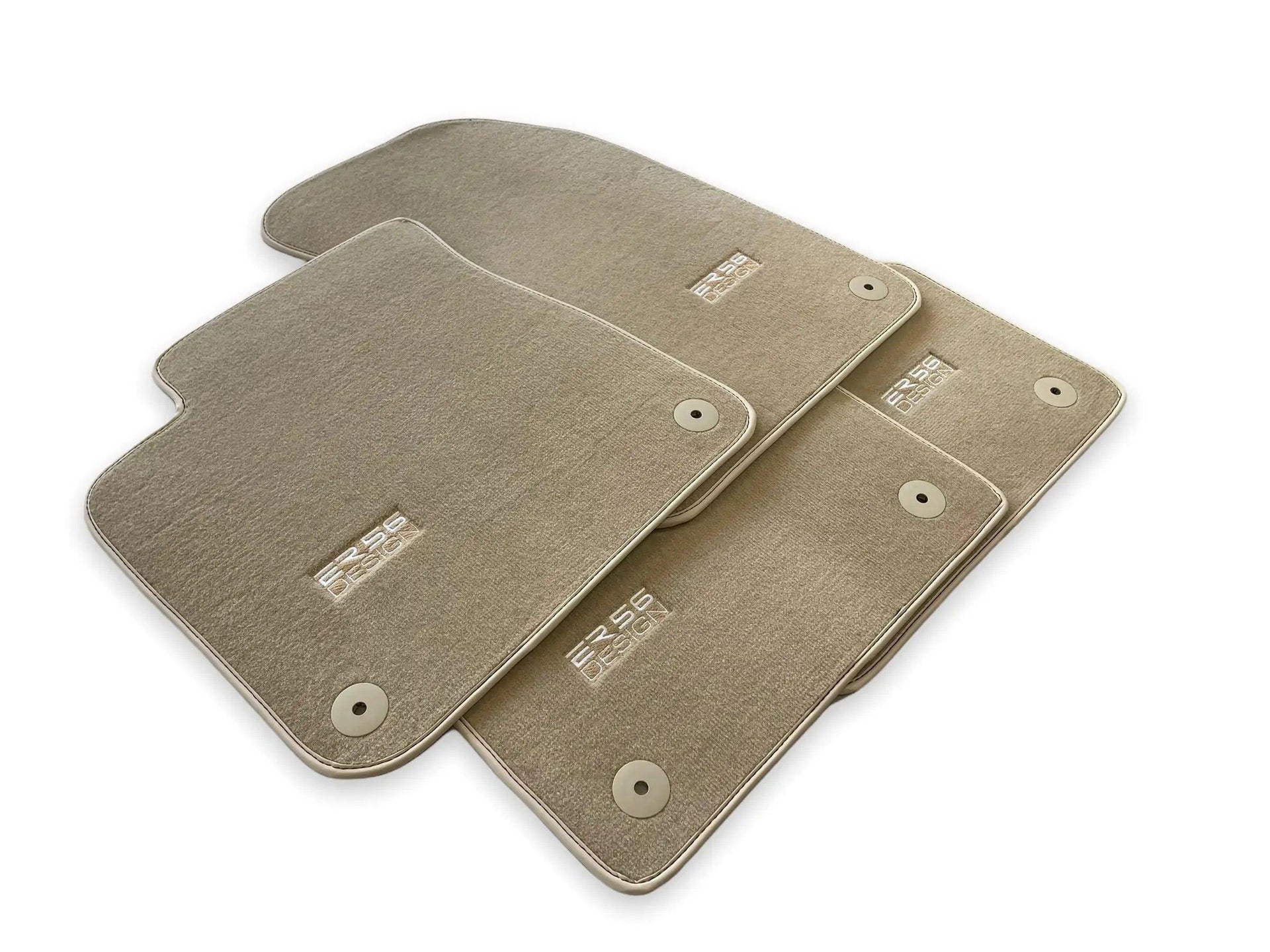 Beige Floor Mats for Audi A6 - C7 Avant (2011-2018) | ER56 Design - AutoWin