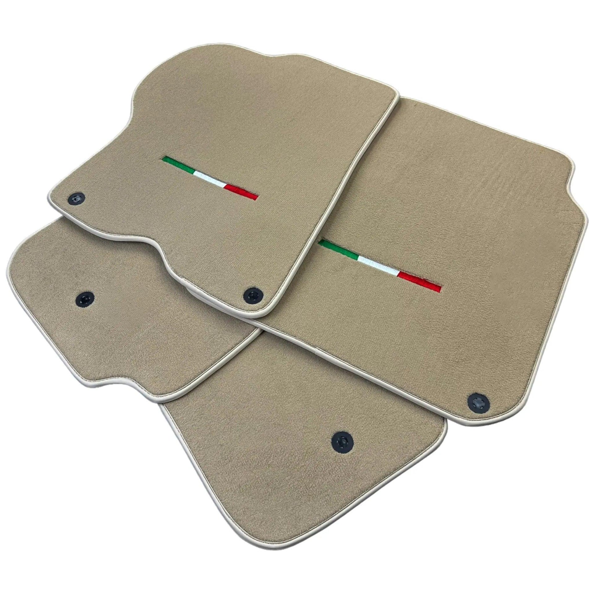 Beige Italian Edition Floor Mats for Ferrari GTC4 Lusso (2016-2023)