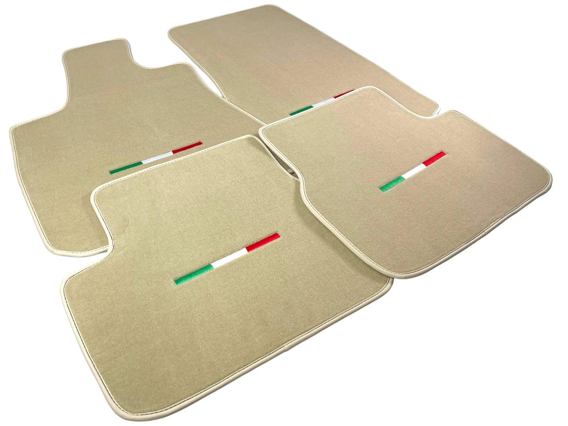 Beige Floor Mats For Maserati Ghibli 2013-2022 Italy Edition - AutoWin
