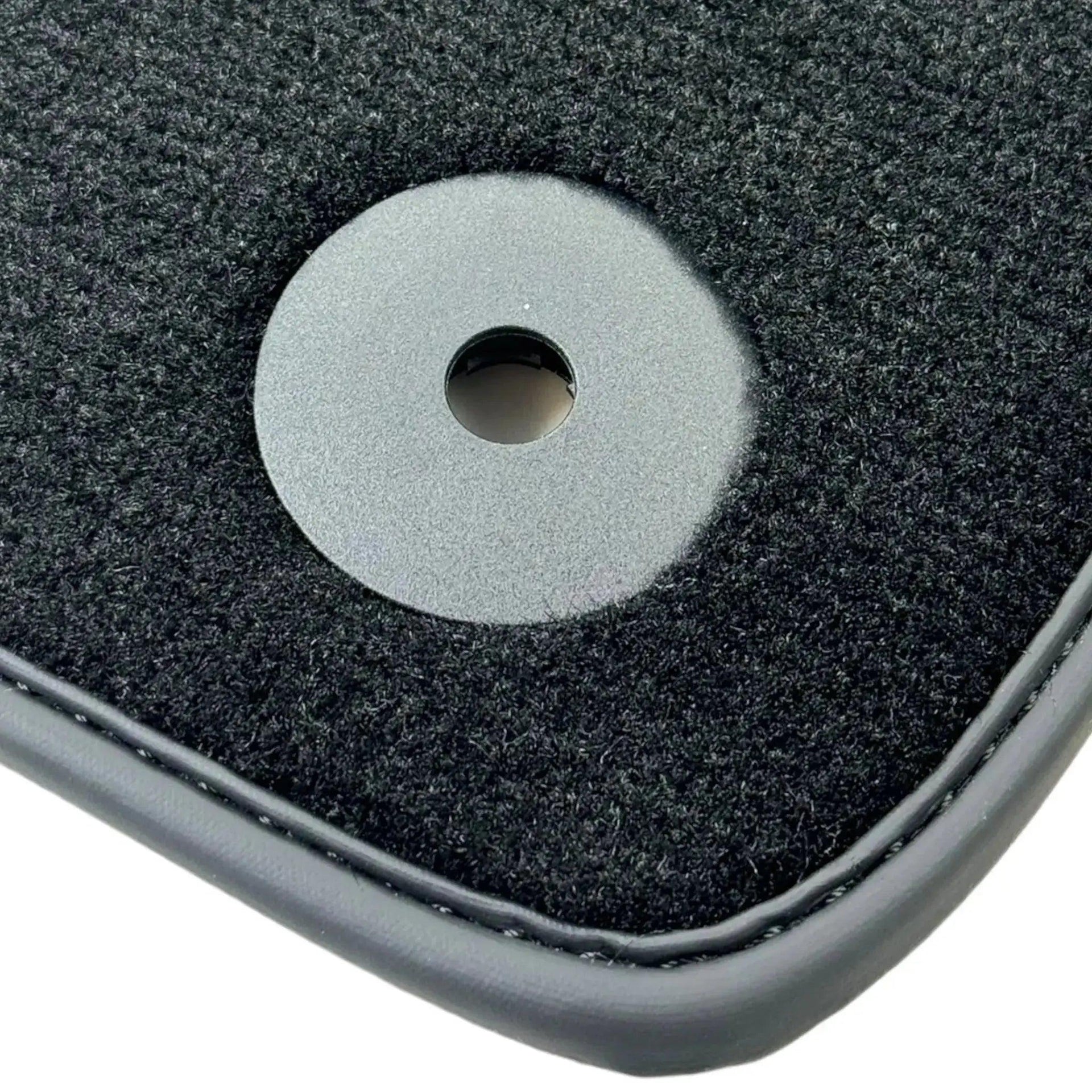 Black Floor Mats for Audi Q8 e-tron (2023-2025) with Dark Brown Leather | ER56 Design - AutoWin