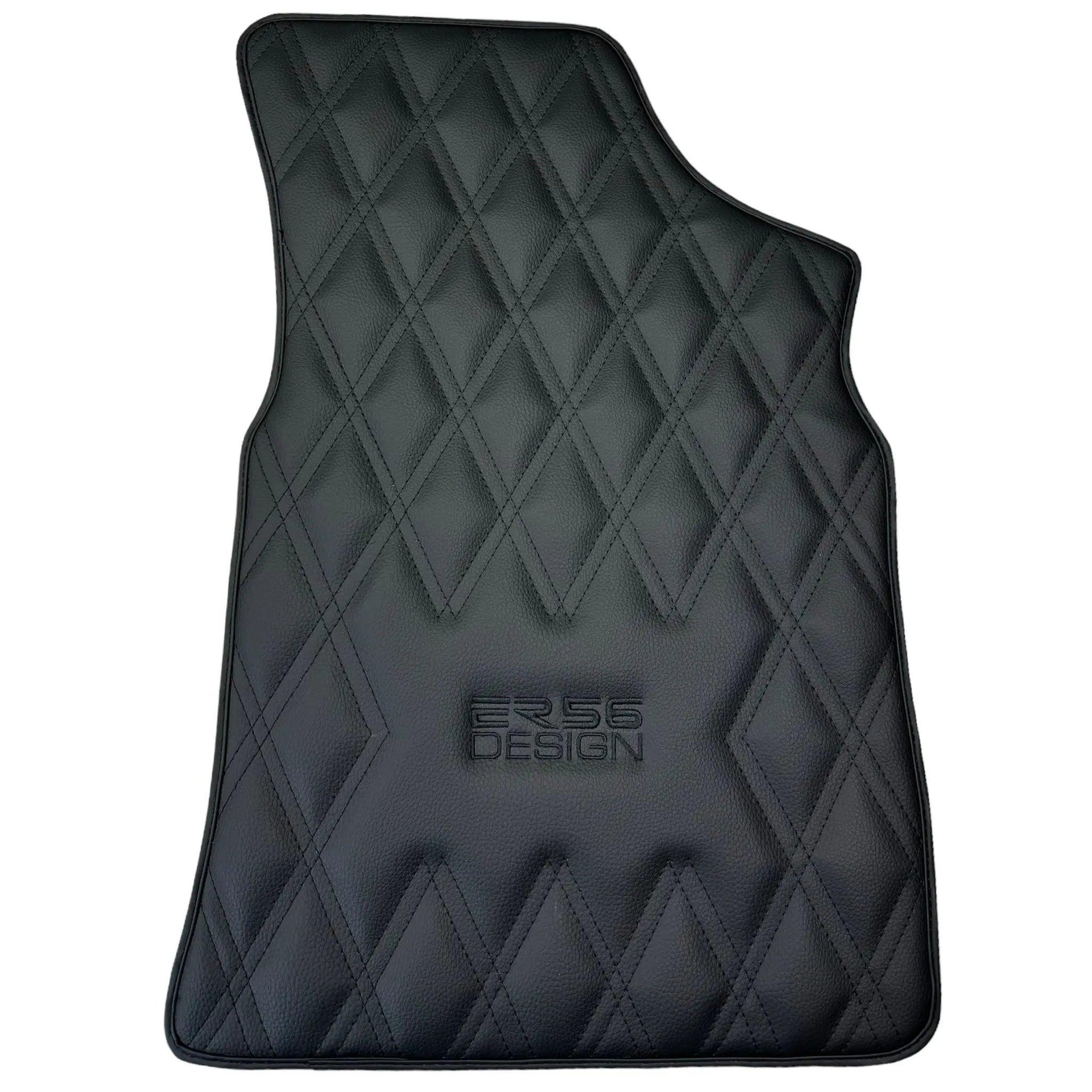 Black Floor Mats for Bentley Continental GT (2003–2011) with Leather | ER56 Design - AutoWin
