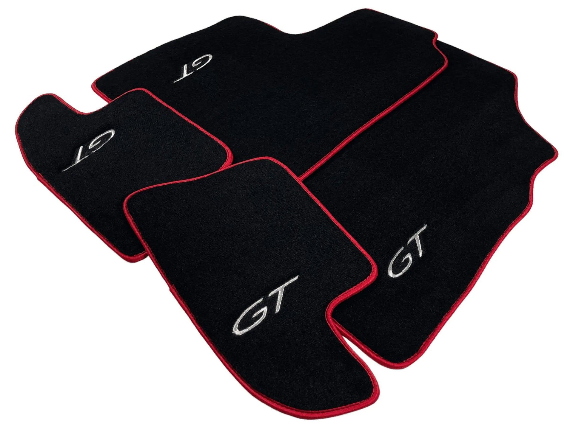 Black Floor Mats For Bentley Continental GT (2011–2018) With Red Trim - AutoWin
