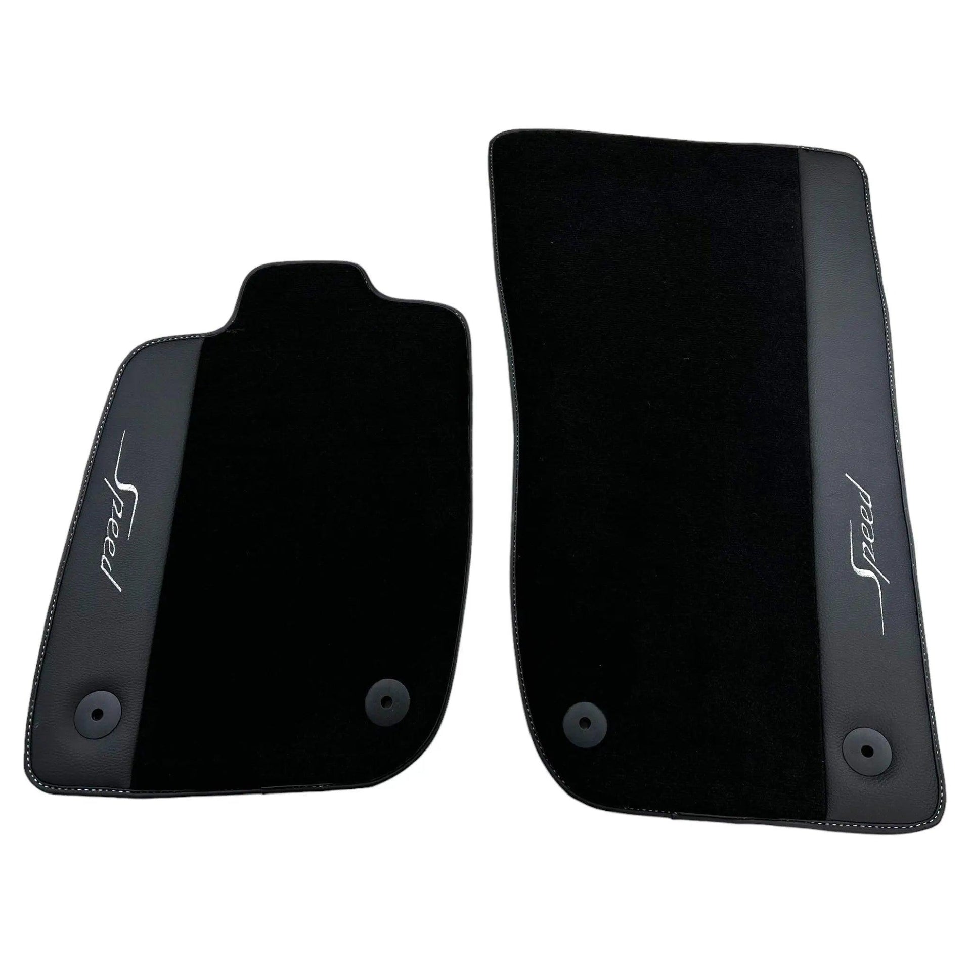 Black Floor Mats For Bentley Continental GT (2018–2023) Speed with Leather - AutoWin