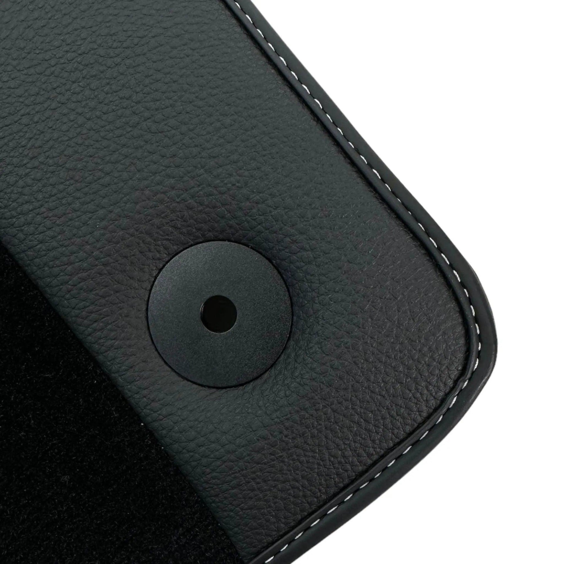 Black Floor Mats For Bentley Continental GTC (2018-2023) Speed with Leather - AutoWin