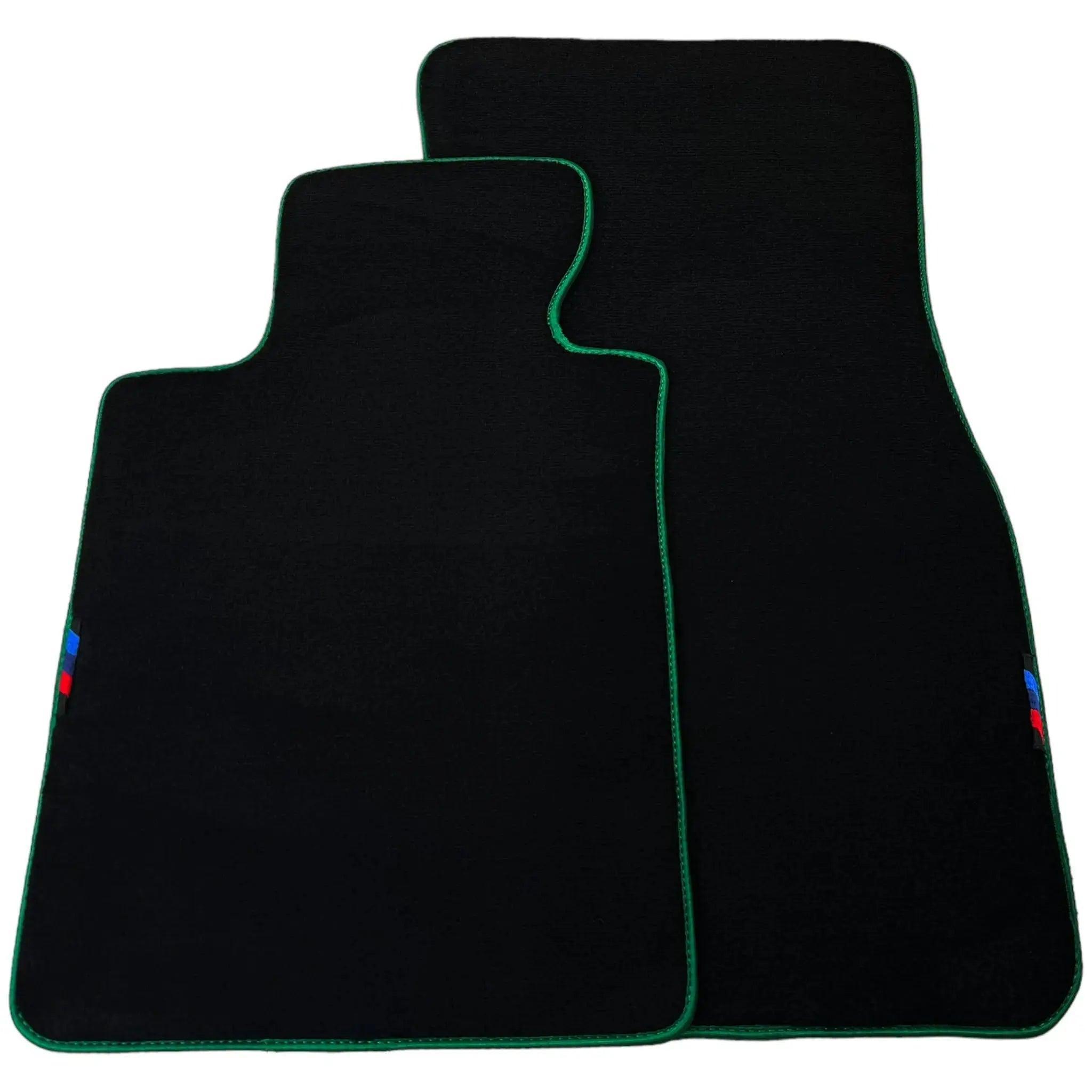 Black Floor Mats For BMW 1 Series E81 | Green Trim - AutoWin