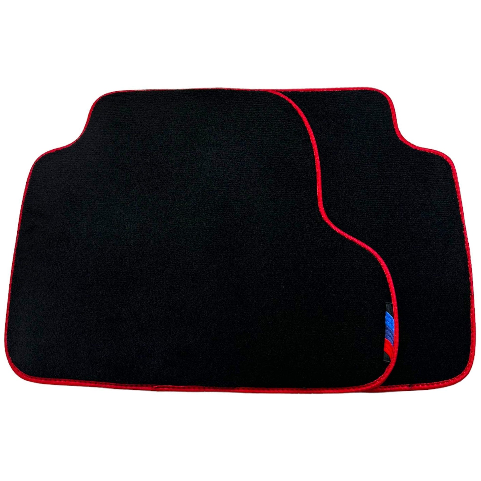 Black Floor Mats For BMW 4 Series F32 With M Package | Red Trim - AutoWin