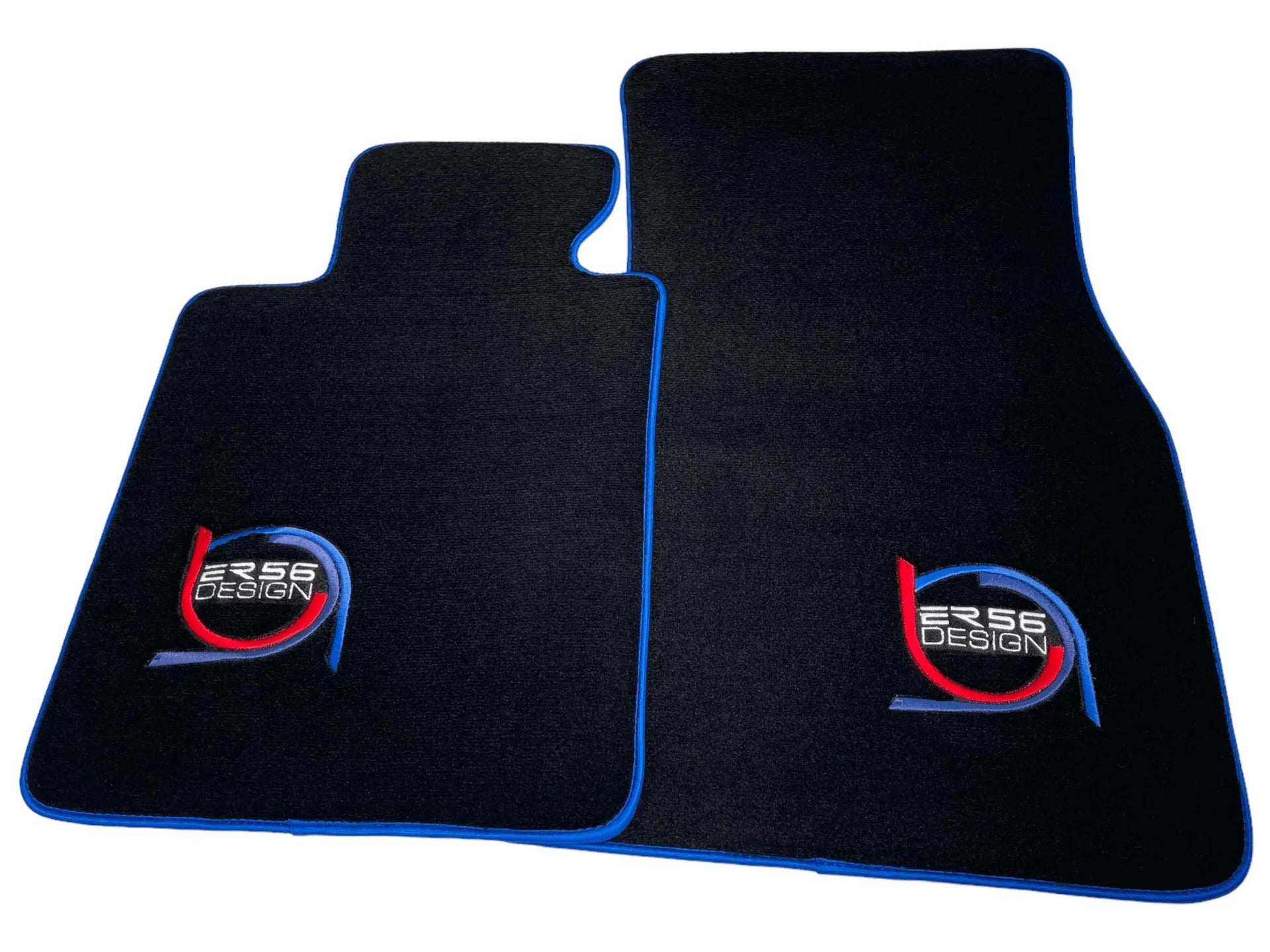 Black Floor Mats For BMW 5 Series E28 Sedan ER56 Design Limited Edition Blue Trim - AutoWin