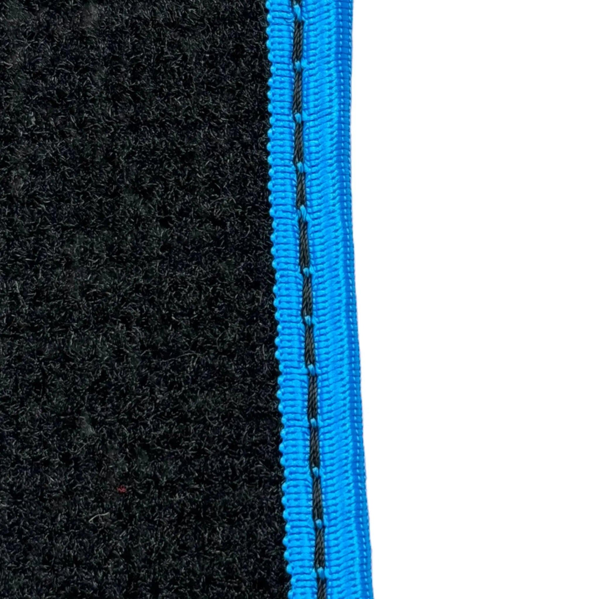 Black Floor Mats For BMW Gran Tourer F46 (2015-2022) 5 Seats | Sky Blue Trim - AutoWin