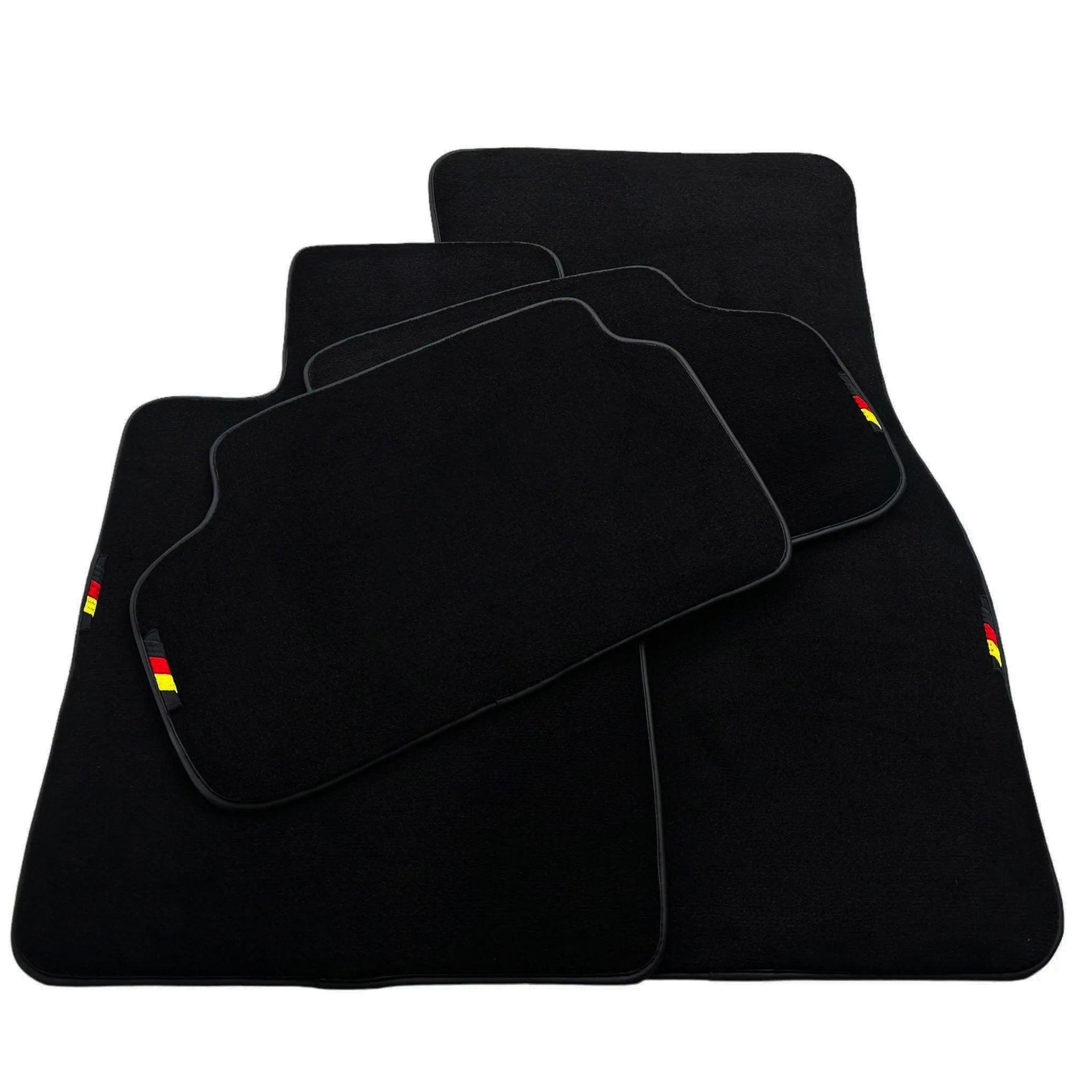 Black Floor Mats For BMW G60 (2023-2026) Sedan with German Flag - AutoWin