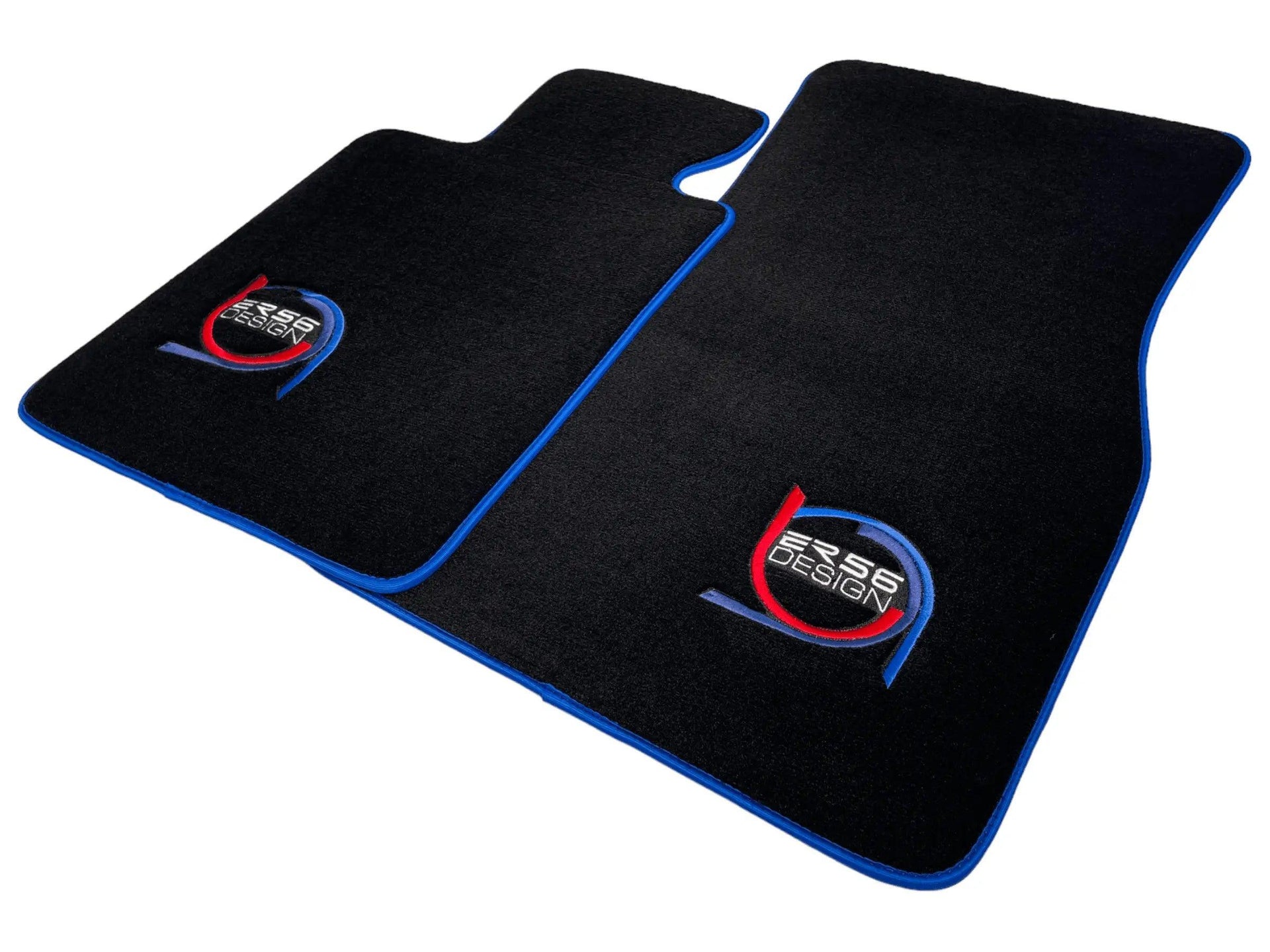 Black Floor Mats For BMW M3 E92 ER56 Design Limited Edition Blue Trim - AutoWin