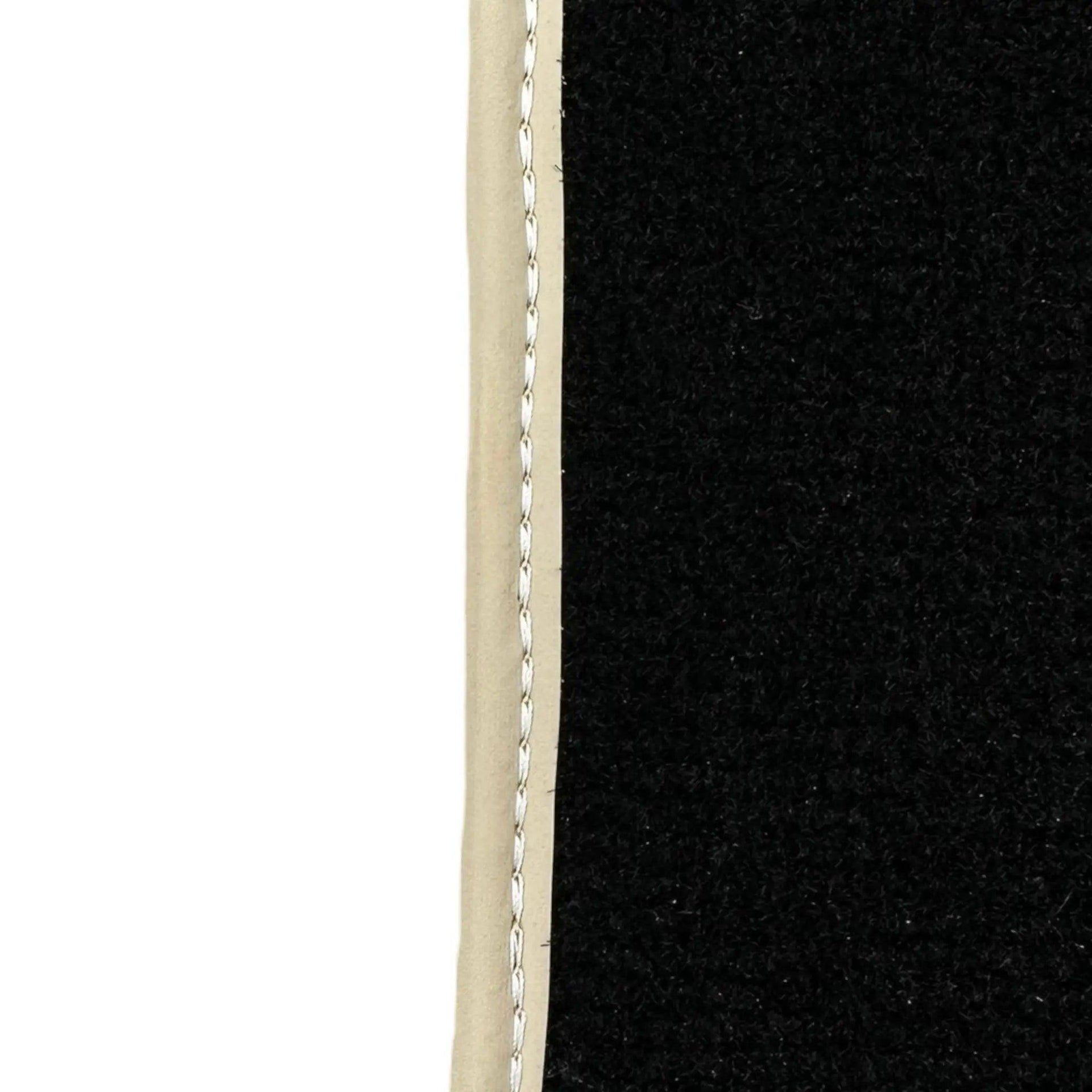 Black Floor Mats For BMW Z4 Series E89 With Color Stripes and Beige Trim Tailored Set Perfect Fit - AutoWin