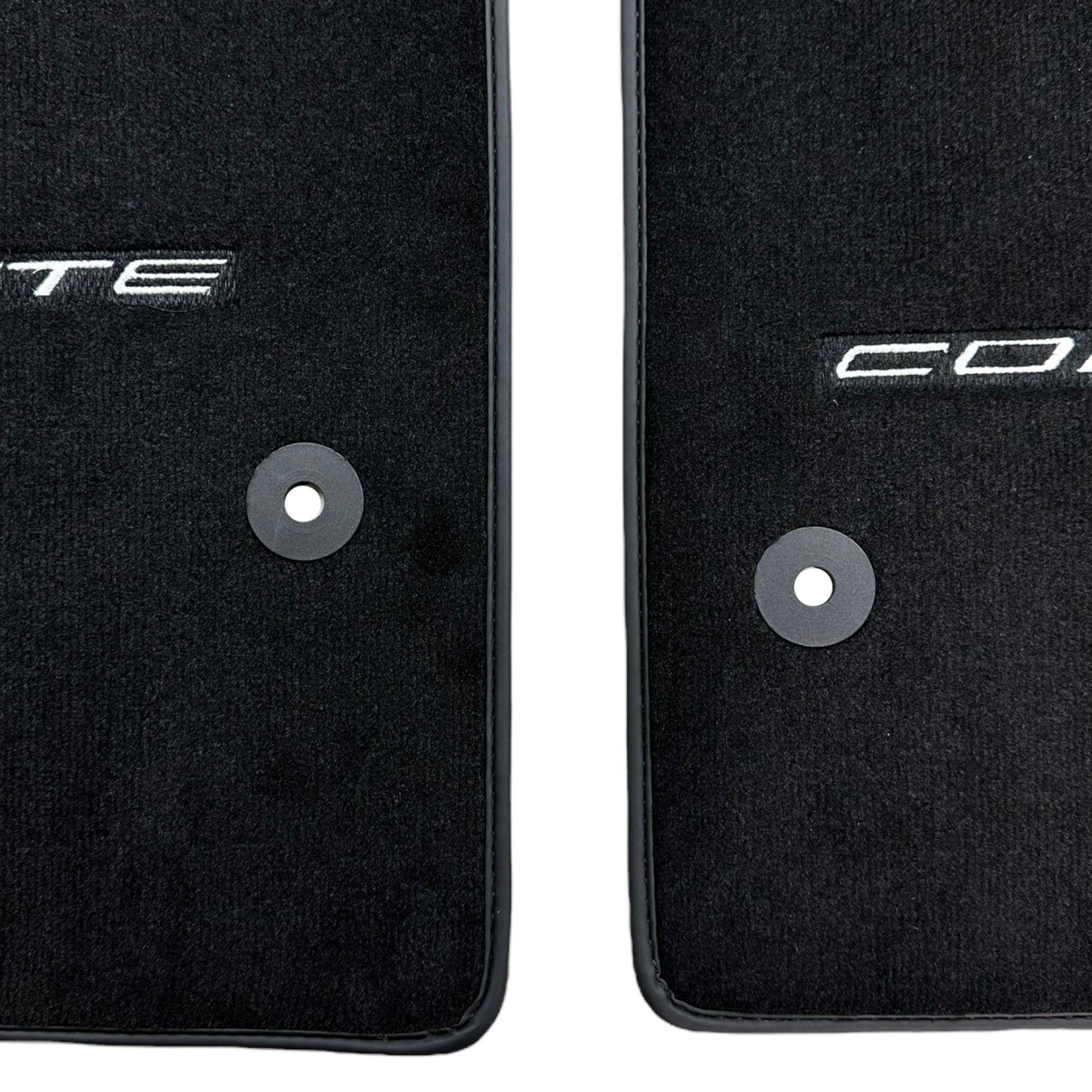 Black Floor Mats For Chevrolet Corvette C8 (2020-2024) - AutoWin