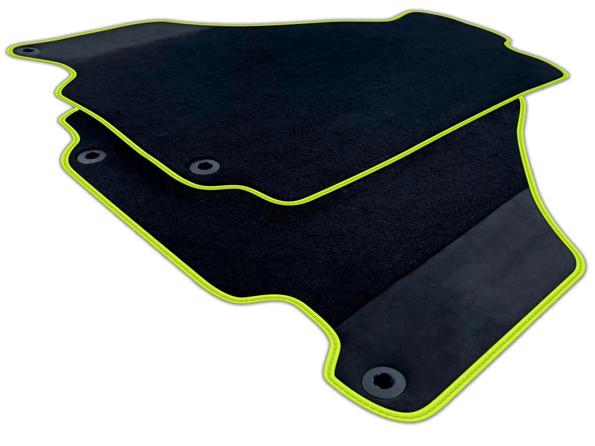 Black Floor Mats for Ferrari 360 (1999-2005) with Alcantara Leather | Various Trim Colors