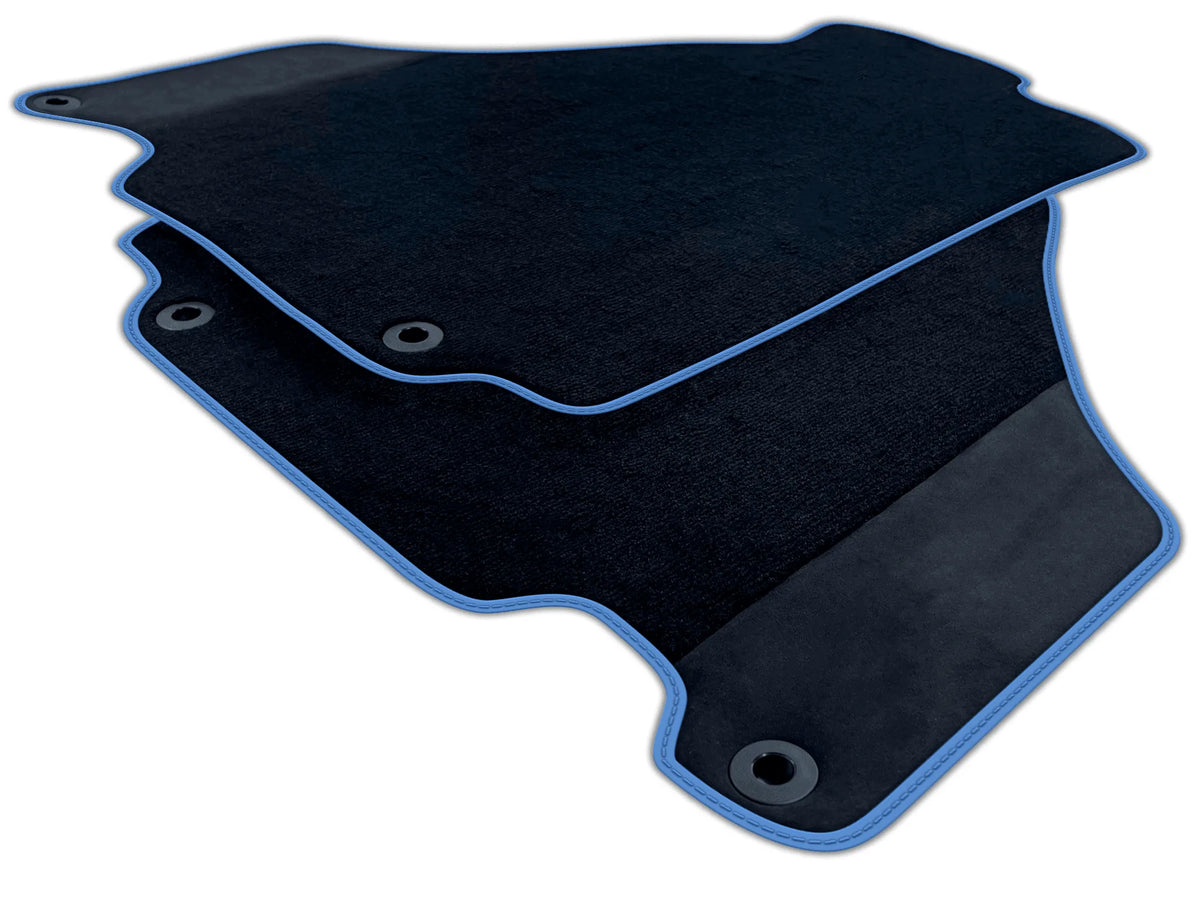 Black Floor Mats for Ferrari 360 (1999-2005) with Alcantara Leather | Various Trim Colors