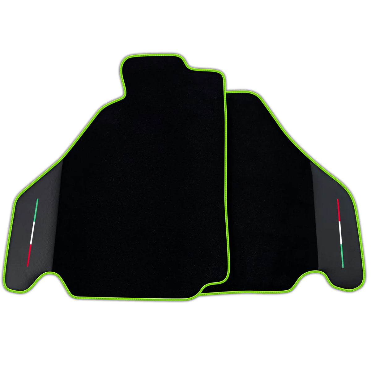 Black Floor Mats for Ferrari 360 (1999-2005) with Leather | Italian Edition