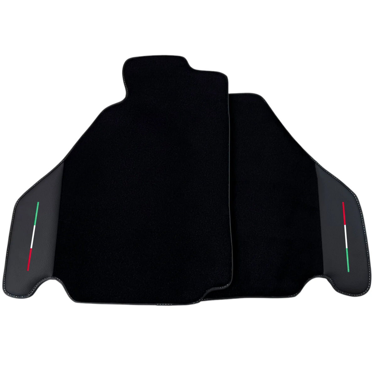 Black Floor Mats for Ferrari 360 (1999-2005) with Leather | Italian Edition