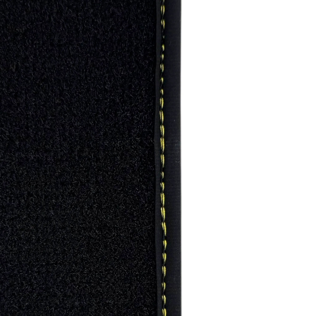 Black Floor Mats For Ferrari 488 Pista 2019-2021 With Yellow Leather