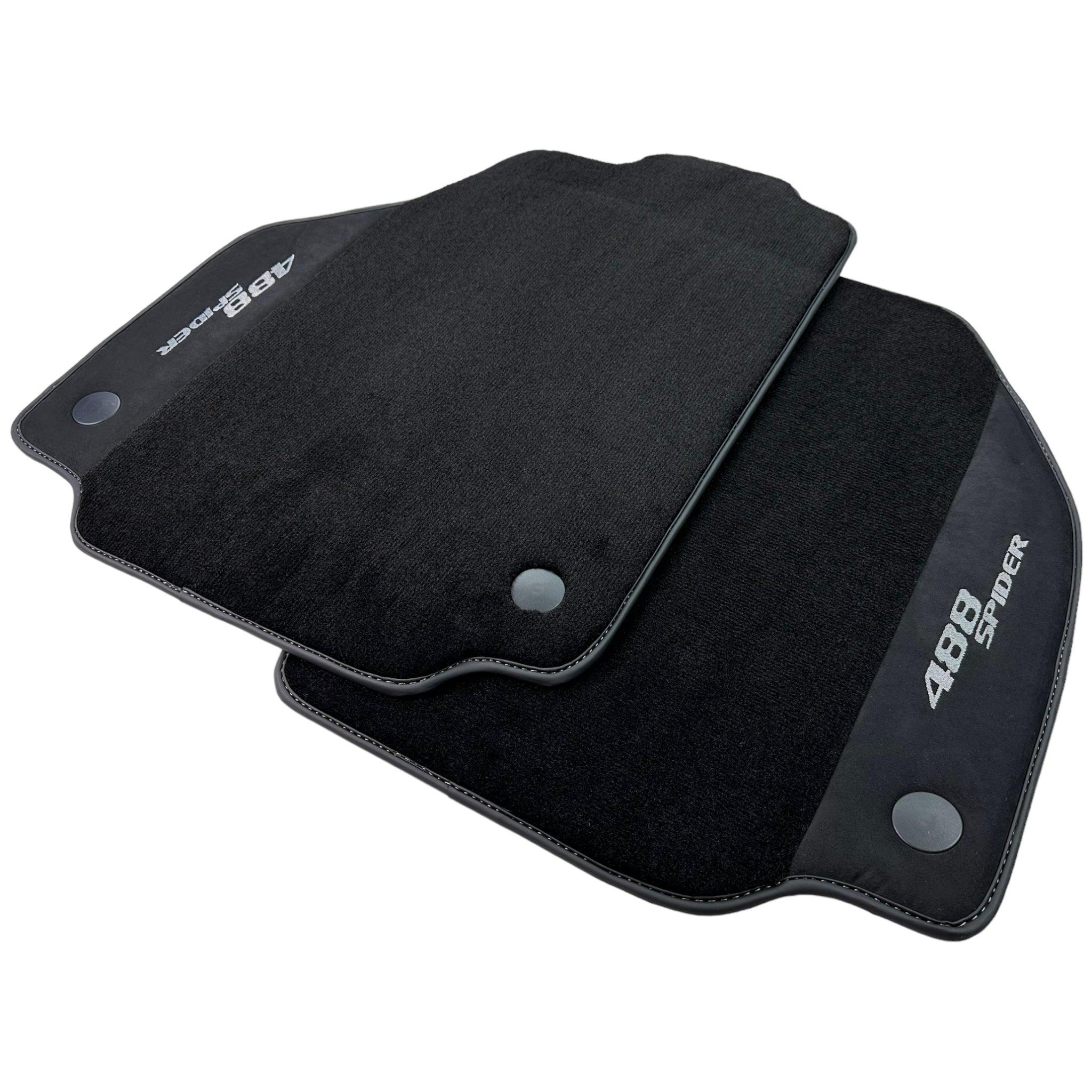 Black Floor Mats For Ferrari 488 Spider 2015-2022 - AutoWin