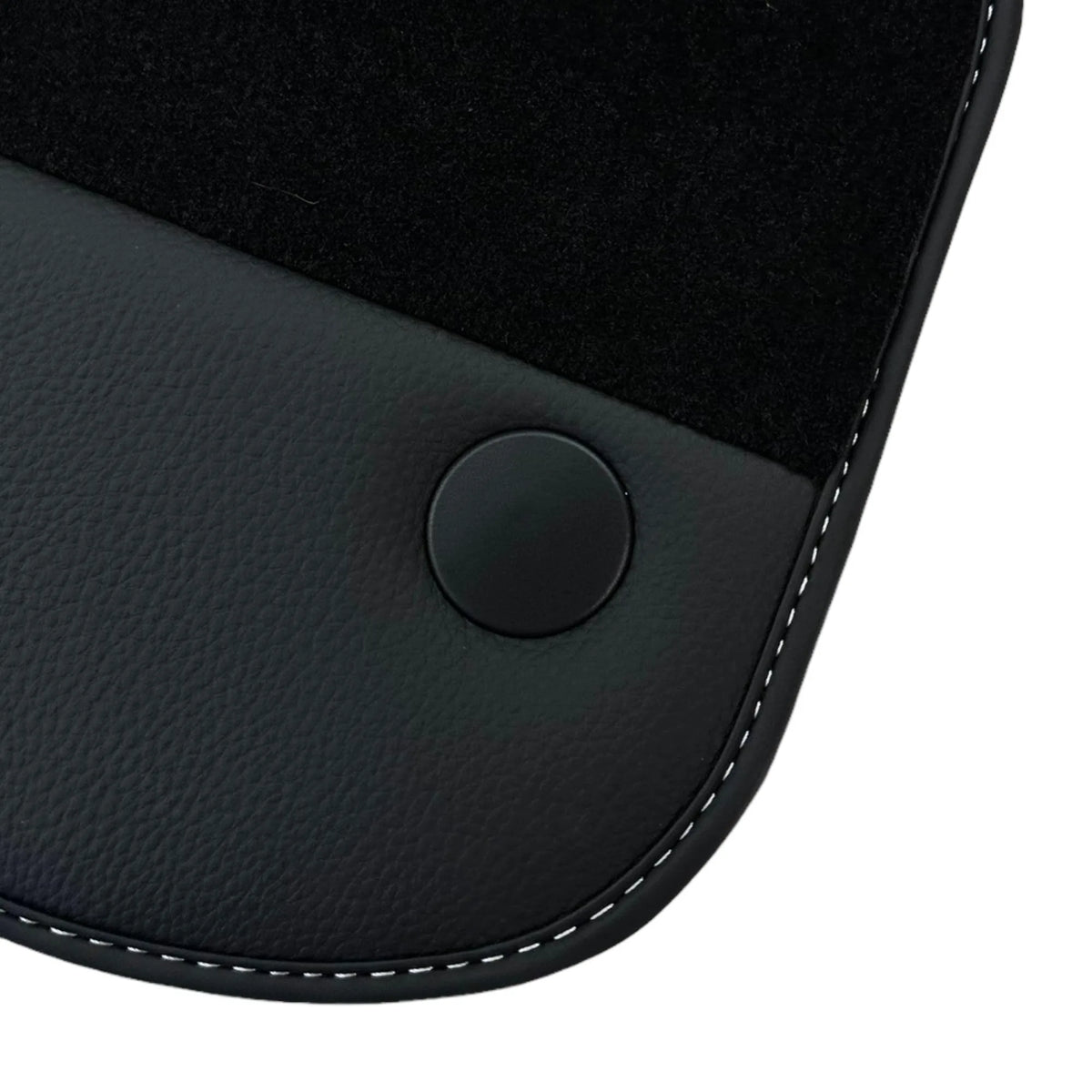 Black Floor Mats for Ferrari F12 TRS (2014) with Leather - AutoWin