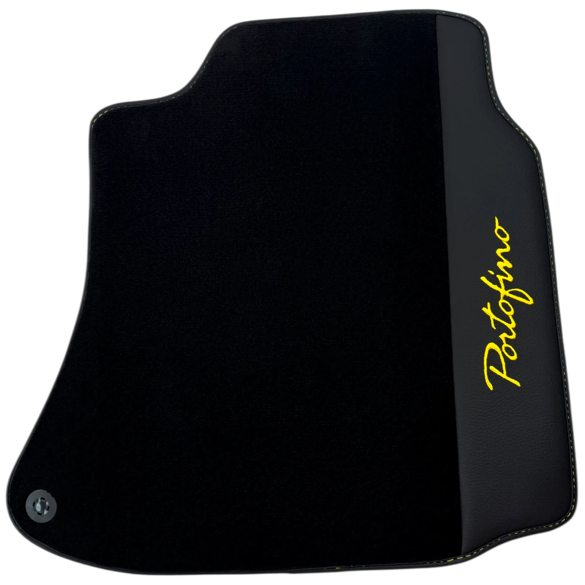Black Floor Mats for Ferrari Portofino (2018-2023) with Leather