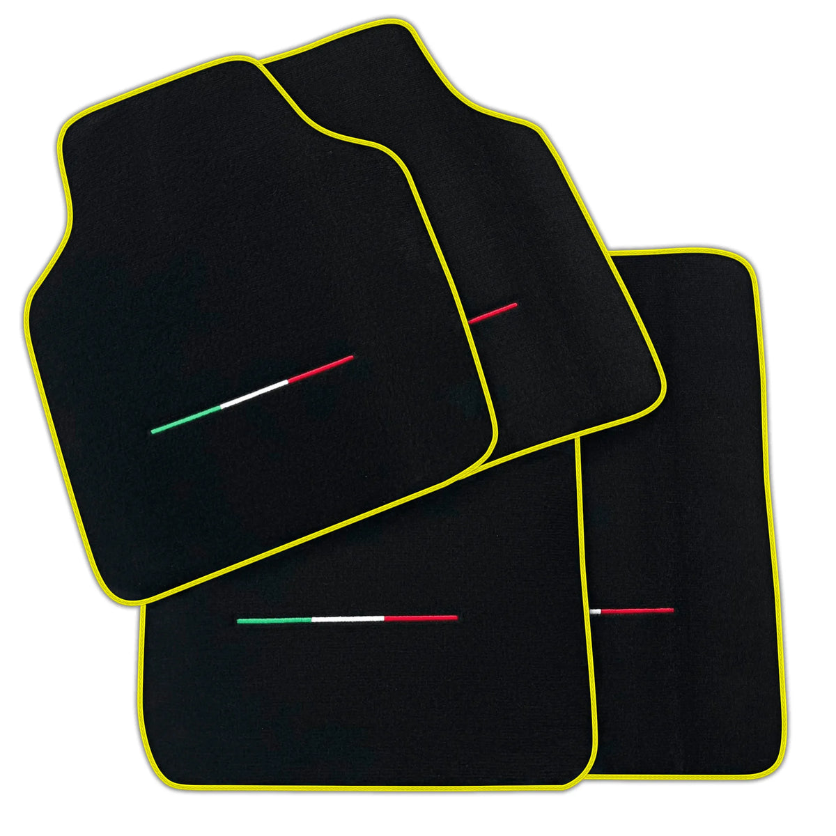 Black Floor Mats for Ferrari Purosangue (2023-2027) IT Flag | Various Trim Colors