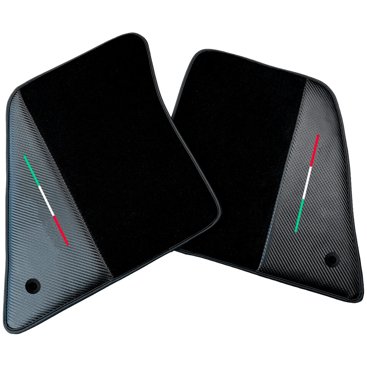Black Floor Mats for Ferrari SF90 Stradale (2019-2024) with Carbon Fiber - AutoWin