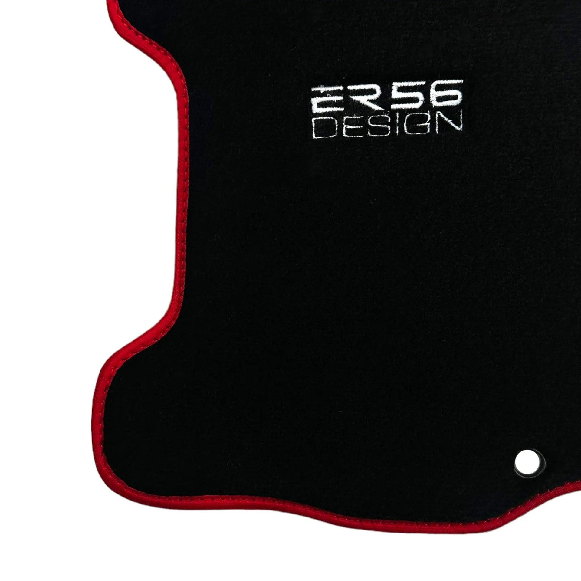Black Floor Mats For Honda Civic VII (2001-2005) ER56 Design with Red Trim - AutoWin