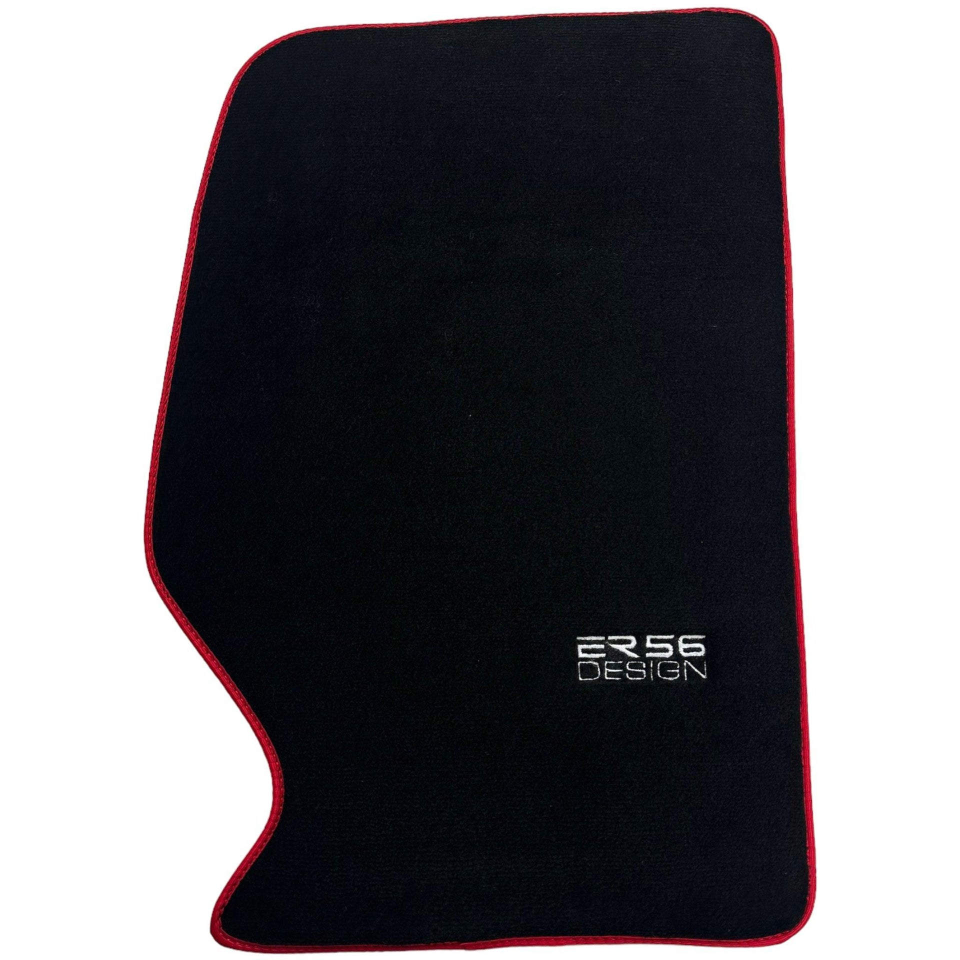 Black Floor Mats For Kia Sportage (1994-2002) ER56 Design | Red Trim - AutoWin