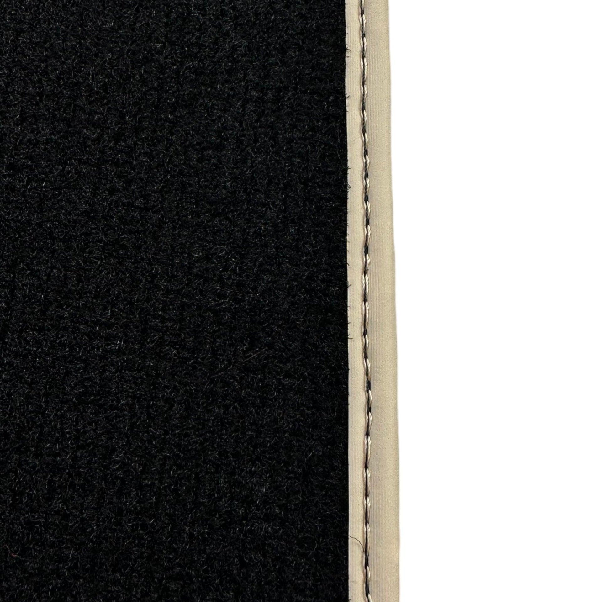 Black Floor Mats For Kia Sportage (1994-2002) with Beige Trim - AutoWin