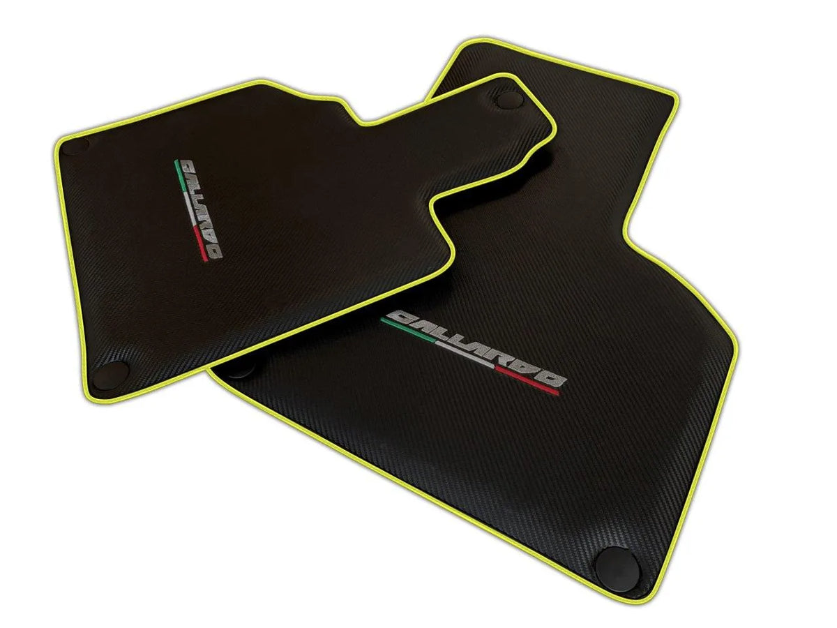 Black Floor Mats for Lamborghini Gallardo (2004-2014) | Various Trim Colors