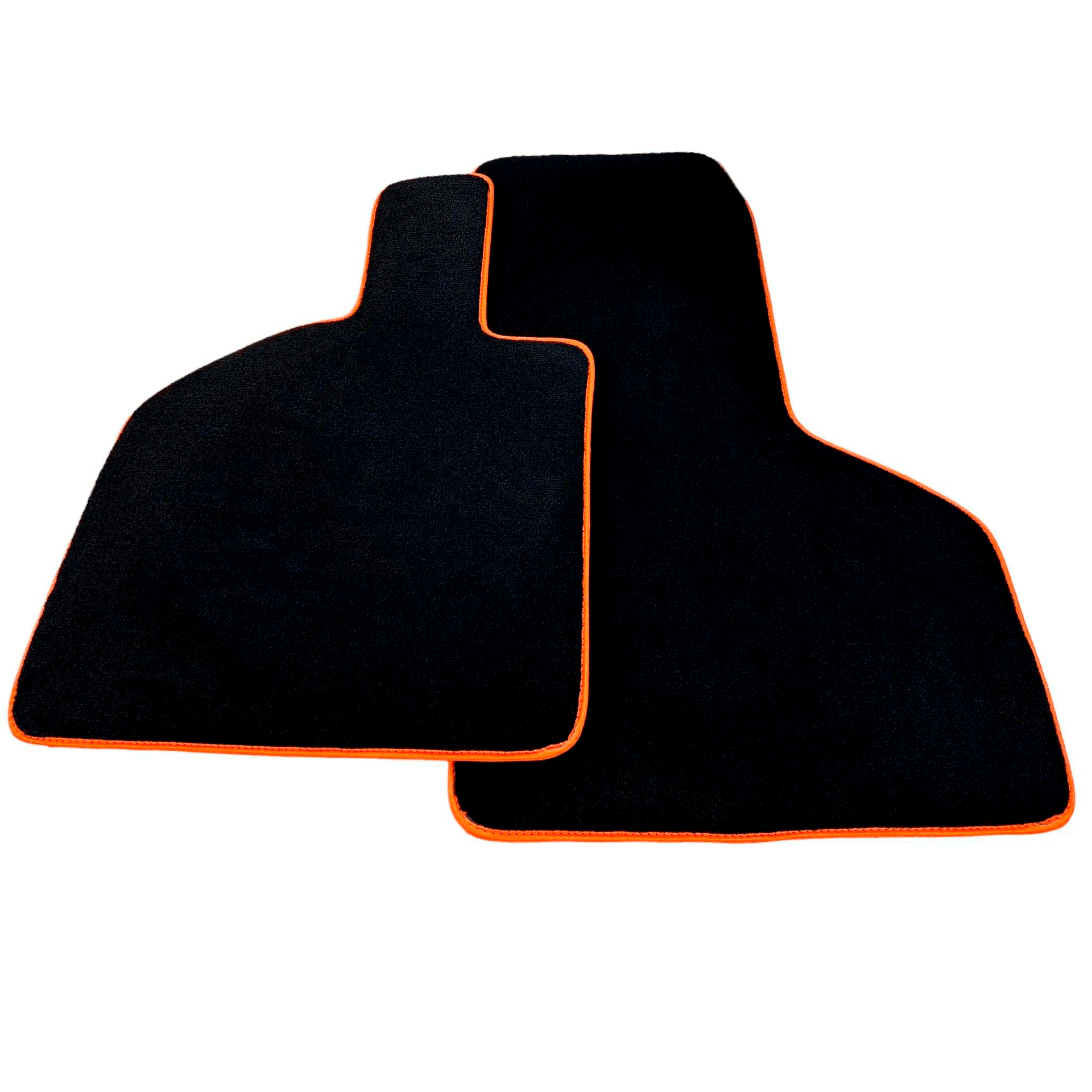 Black Floor Mats for Lamborghini Huracan STO with Orange Trim