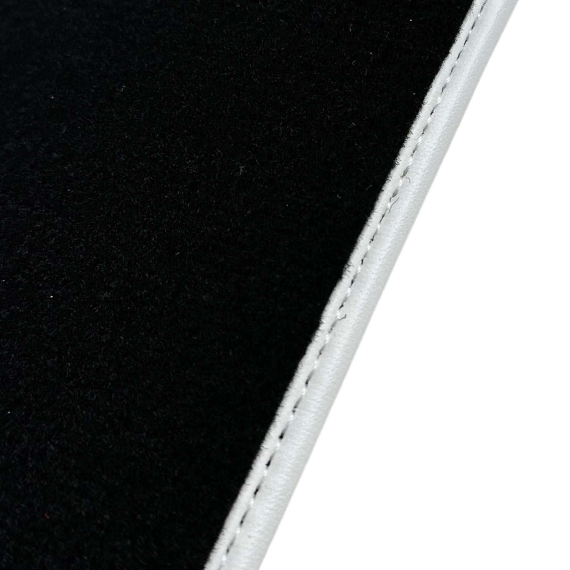 Custom Black Floor Mats for Lamborghini Huracan STO - White Trim