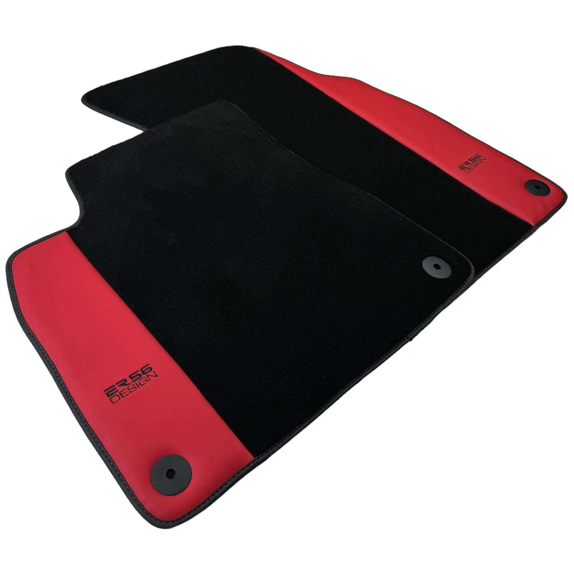 Black Floor Mats for Lamborghini Urus with Red Leather | ER56 Design - AutoWin