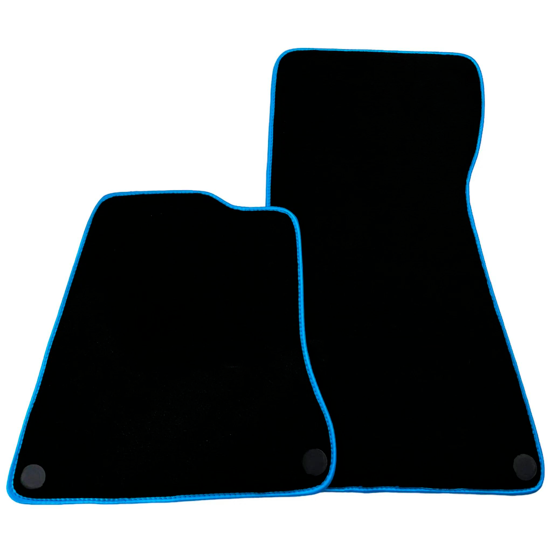 Black Floor Mats for McLaren 650S (2015-2018) with Blue Trim