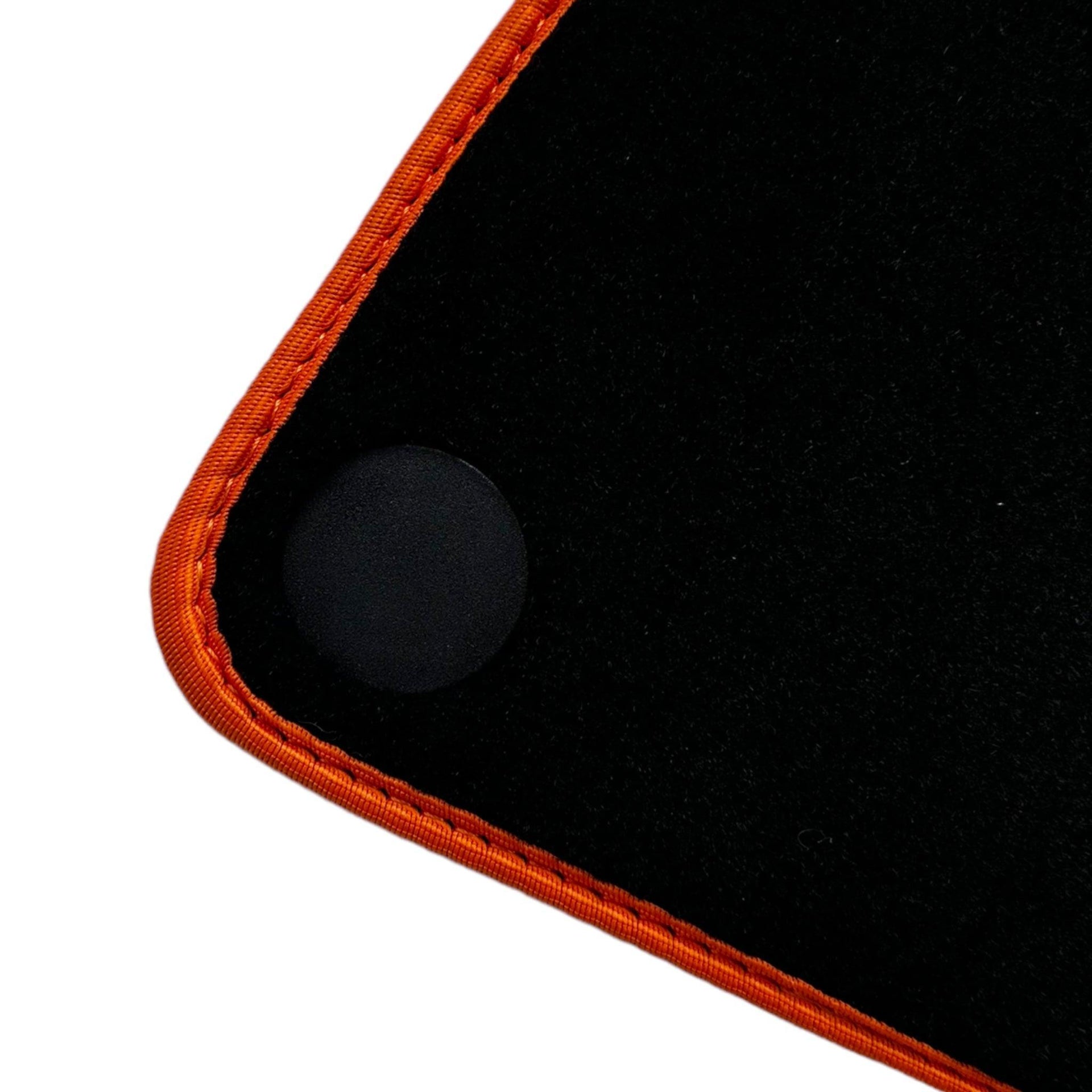 Black Floor Mats for McLaren 600 LT (2018-2020) With Orange Trim - AutoWin